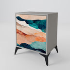 ABSTRACT LANDSCAPE Sideboard mit 1 Tür in Grau