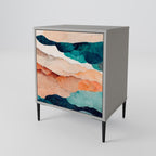 ABSTRACT LANDSCAPE Sideboard mit 1 Tür in Grau