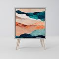ABSTRACT LANDSCAPE Sideboard mit 1 Tür in Grau