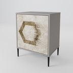 HEXAGONAL SHAPES 1-Door Sideboard in Grey Finish