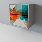 CIRCULAR RHAPSODY 1-Door Sideboard in Grey Finish