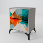 CIRCULAR RHAPSODY 1-Door Sideboard in Grey Finish