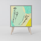 BODY LANGUAGE 1-Door Sideboard in Grey Finish