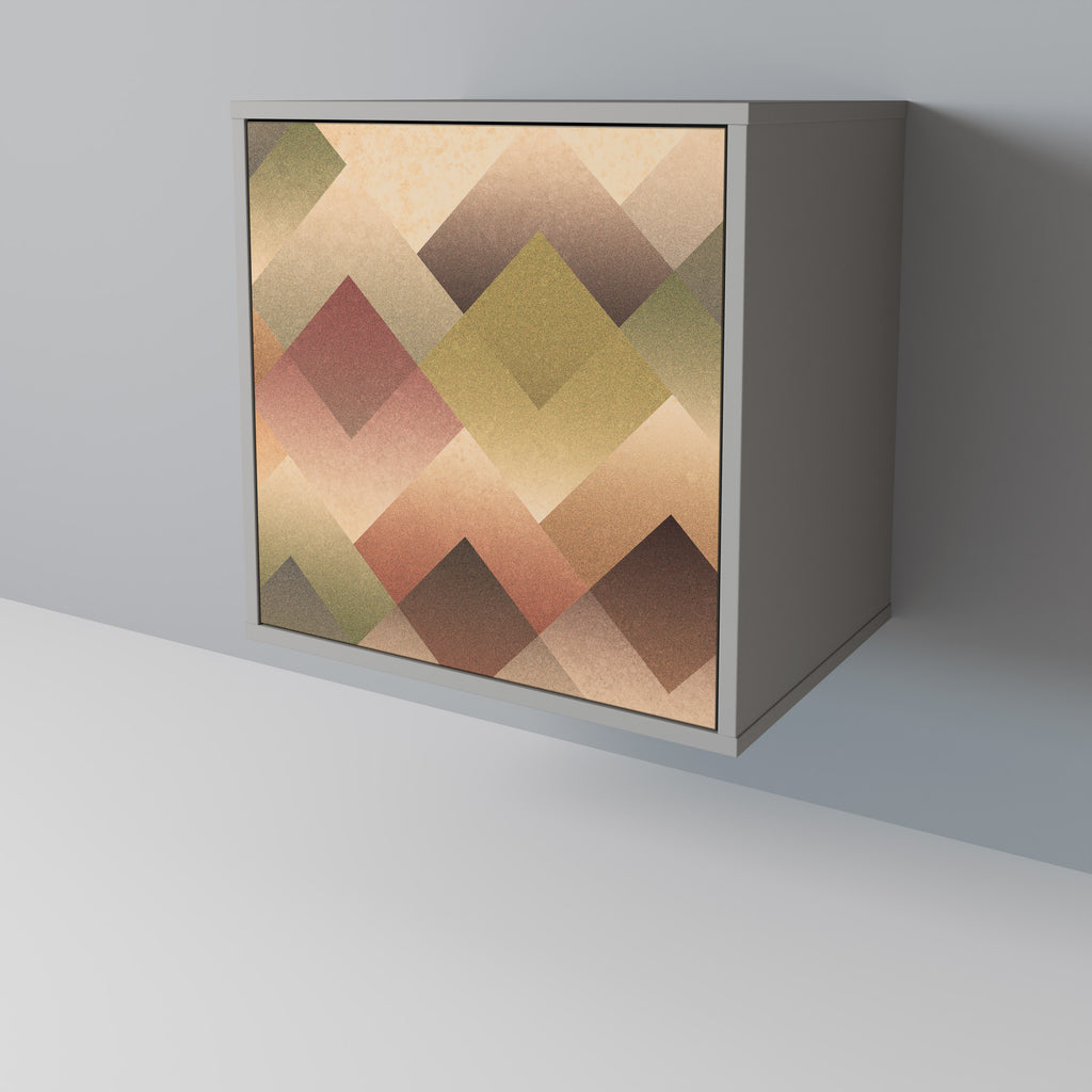 GEOMETRIC FUSION 1-Door Sideboard in Grey Finish