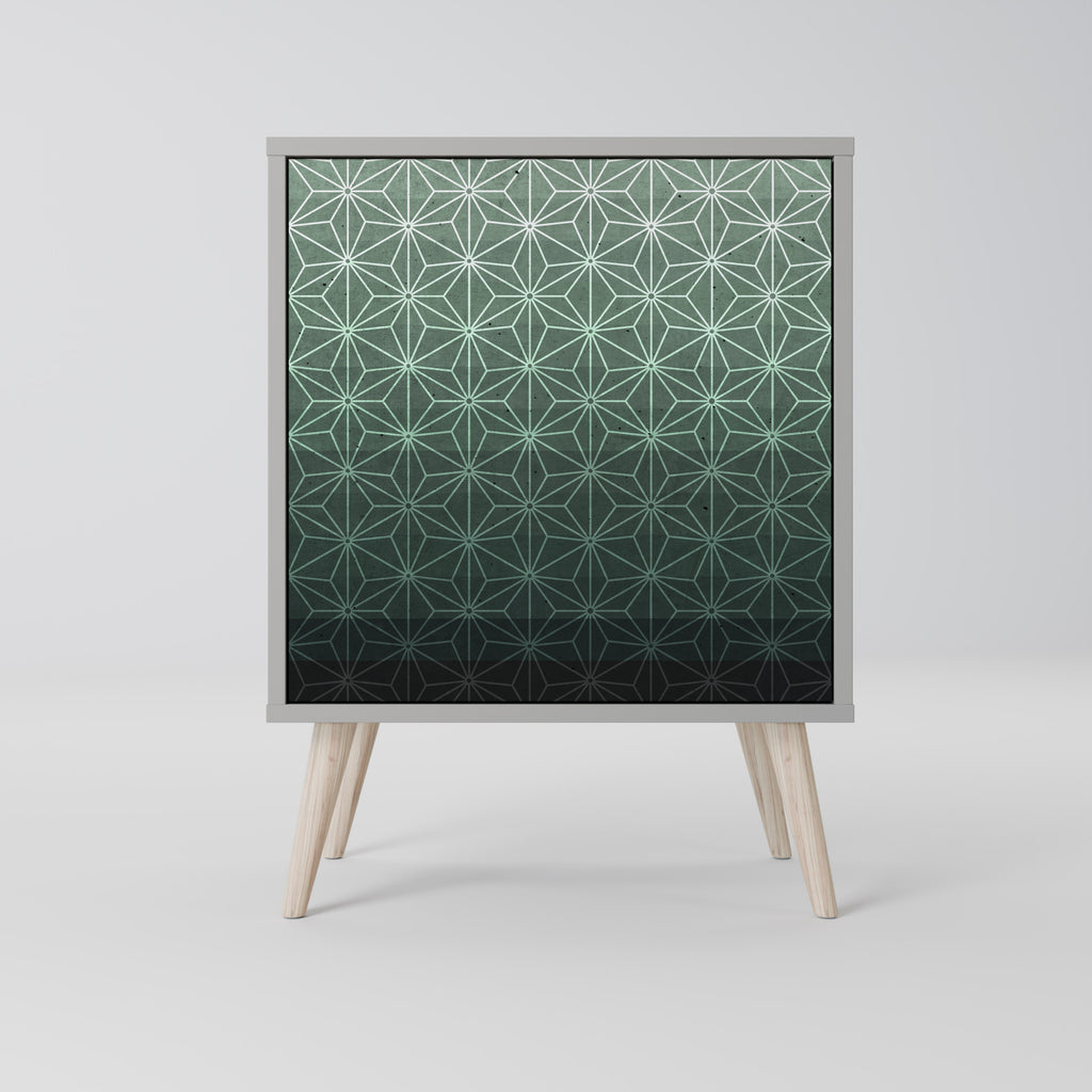 ORNAMENTAL GLIMMER 1-Door Sideboard in Grey Finish