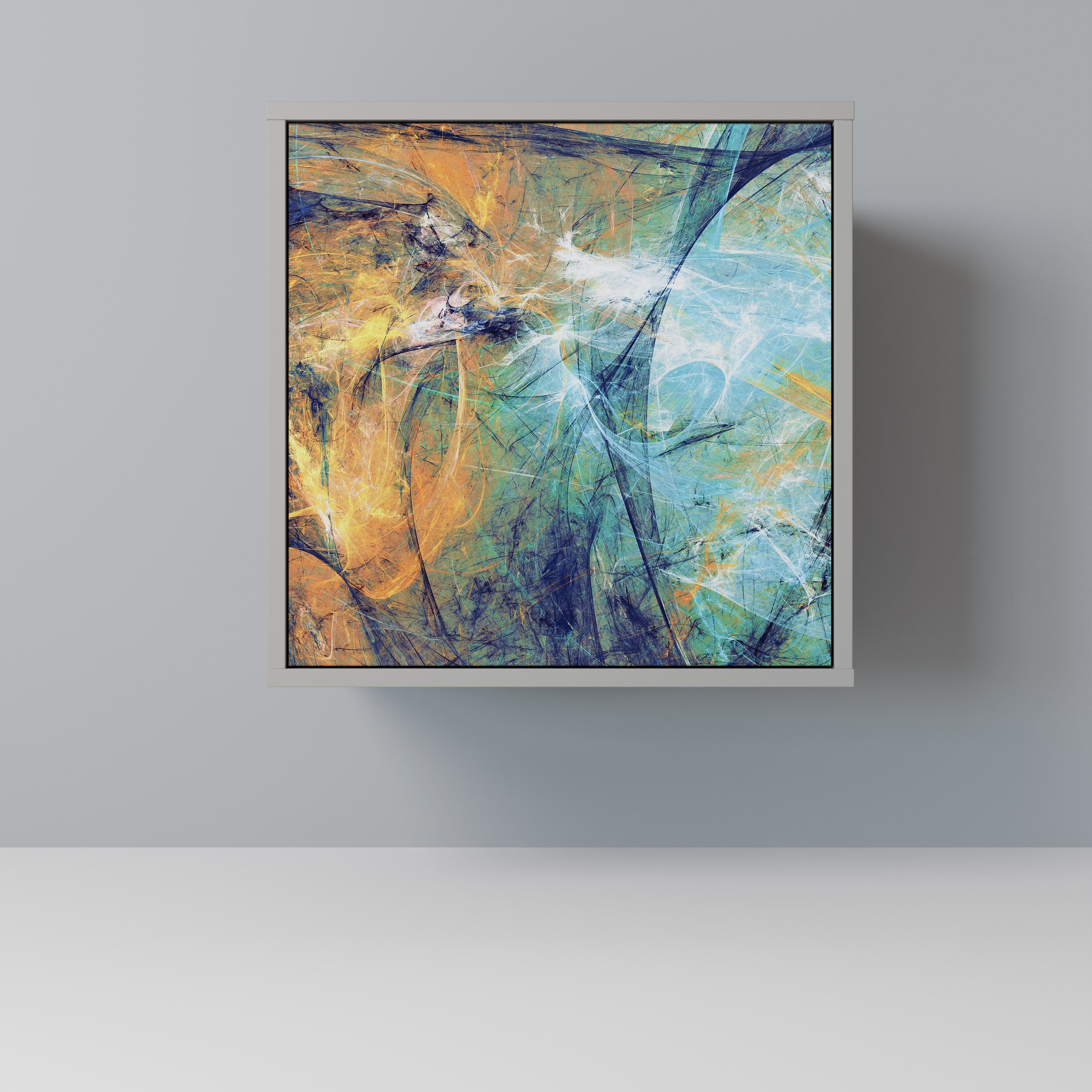 ABSTRACT THOUGHTS Sideboard mit 1 Tür in Grau