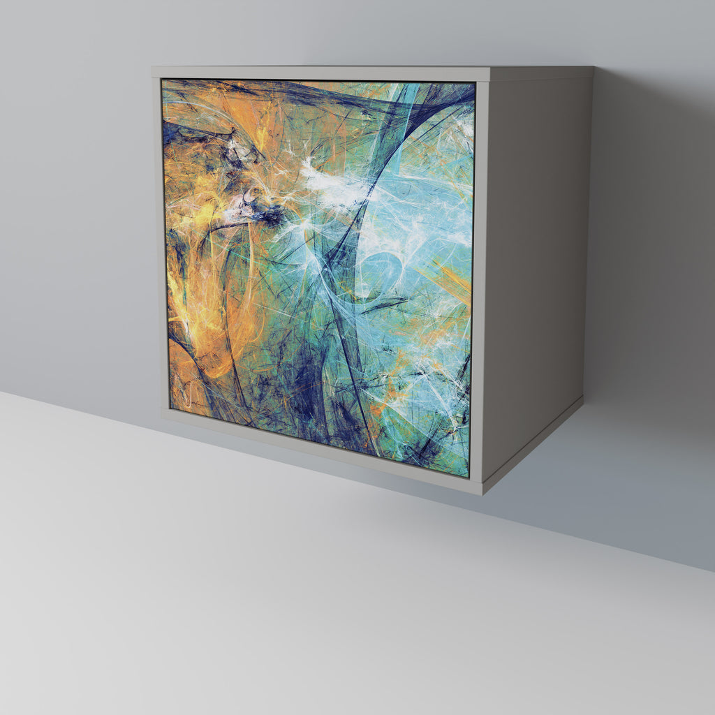 ABSTRACT THOUGHTS Sideboard mit 1 Tür in Grau