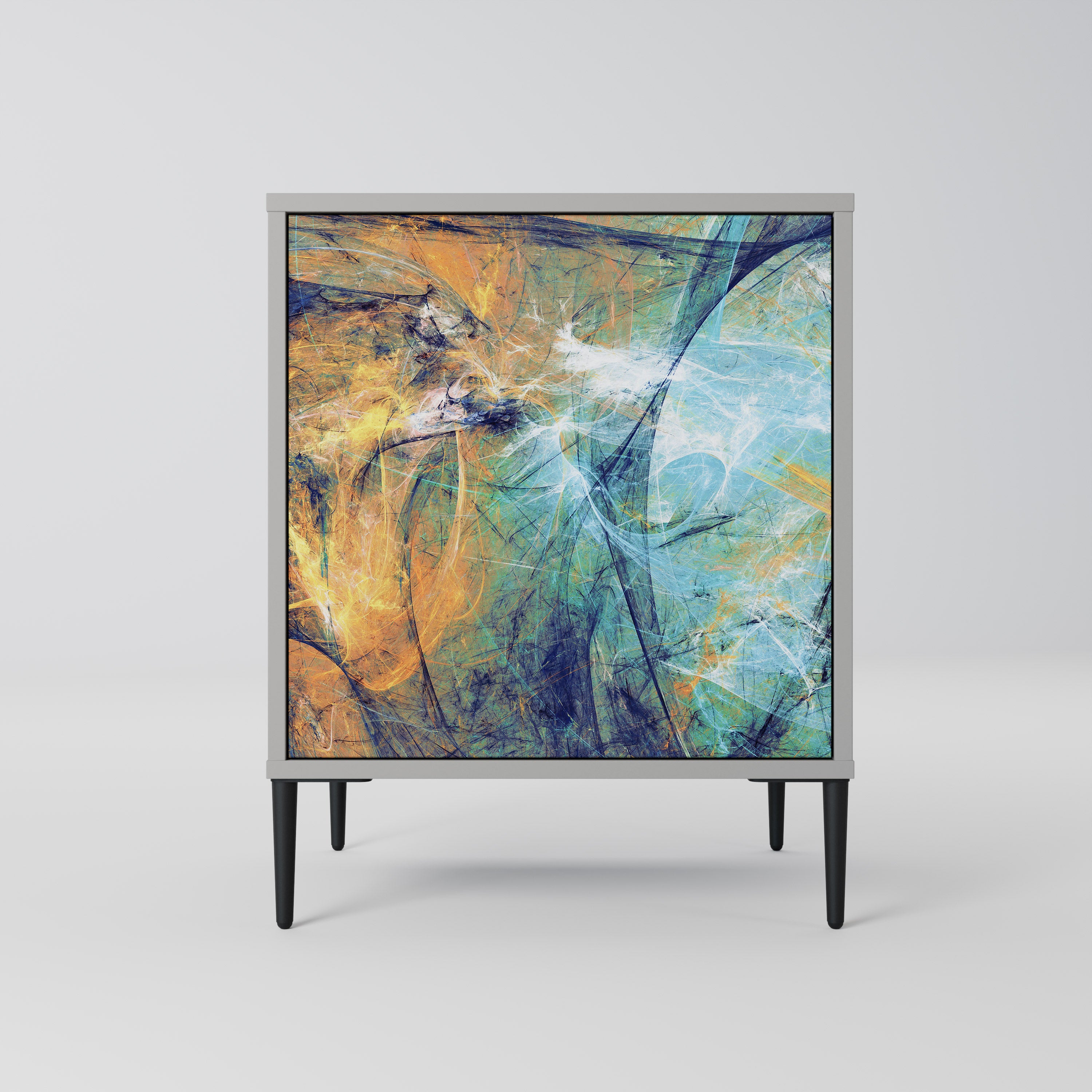 ABSTRACT THOUGHTS Sideboard mit 1 Tür in Grau