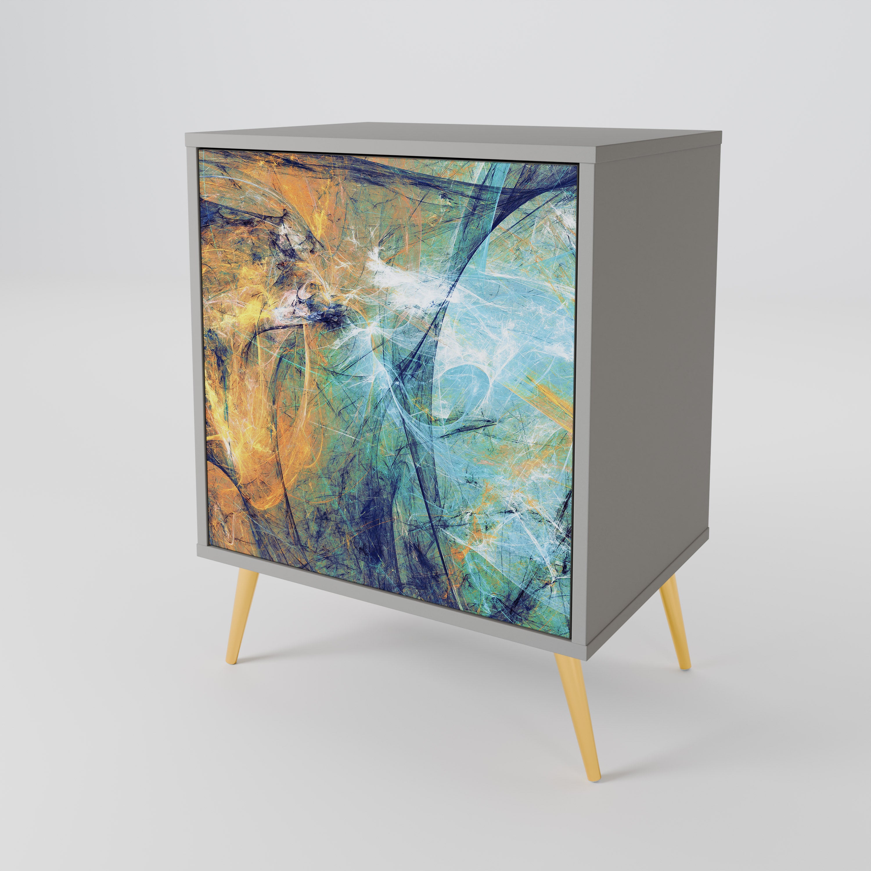 ABSTRACT THOUGHTS Sideboard mit 1 Tür in Grau