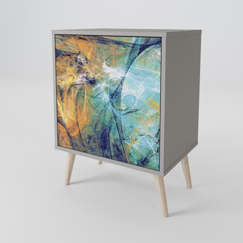 ABSTRACT THOUGHTS Sideboard mit 1 Tür in Grau