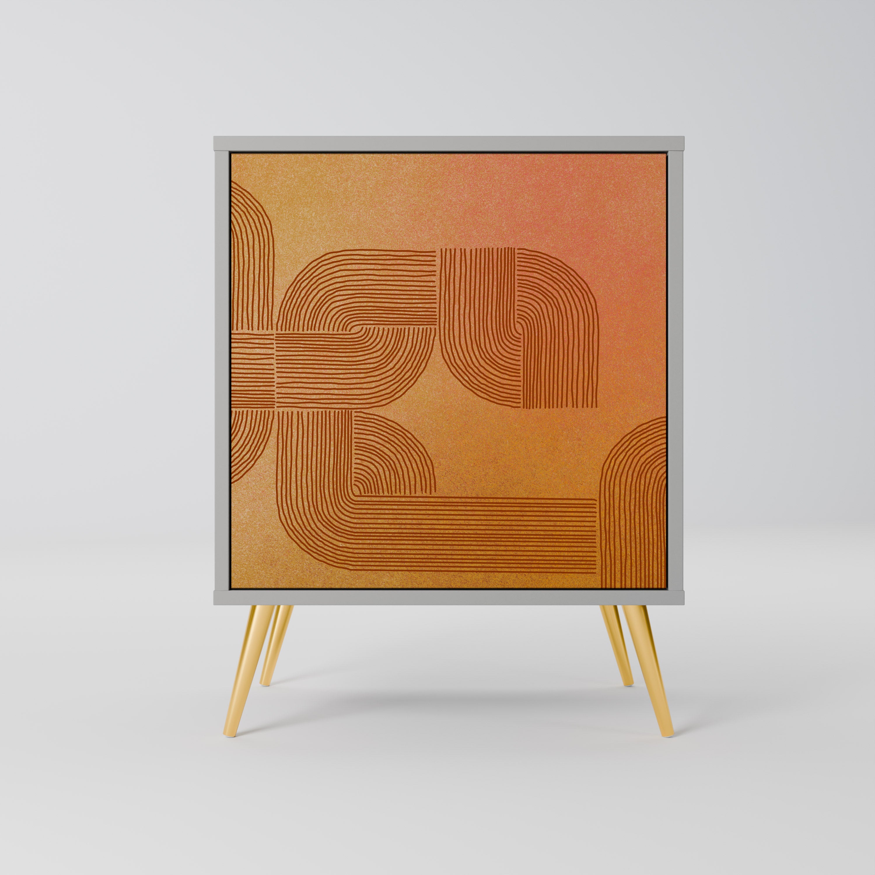 STRENGTHENING RELATION 1-Door Sideboard in Grey Finish