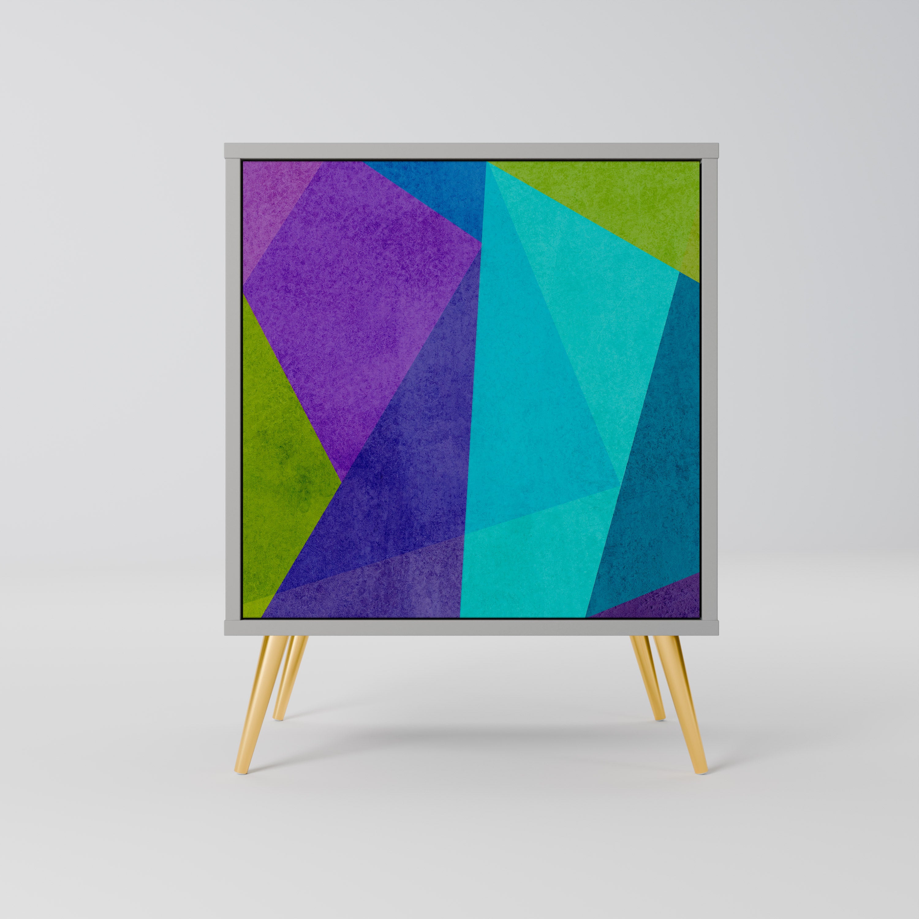 COLD SHOWCASE 1-Door Sideboard in Grey Finish