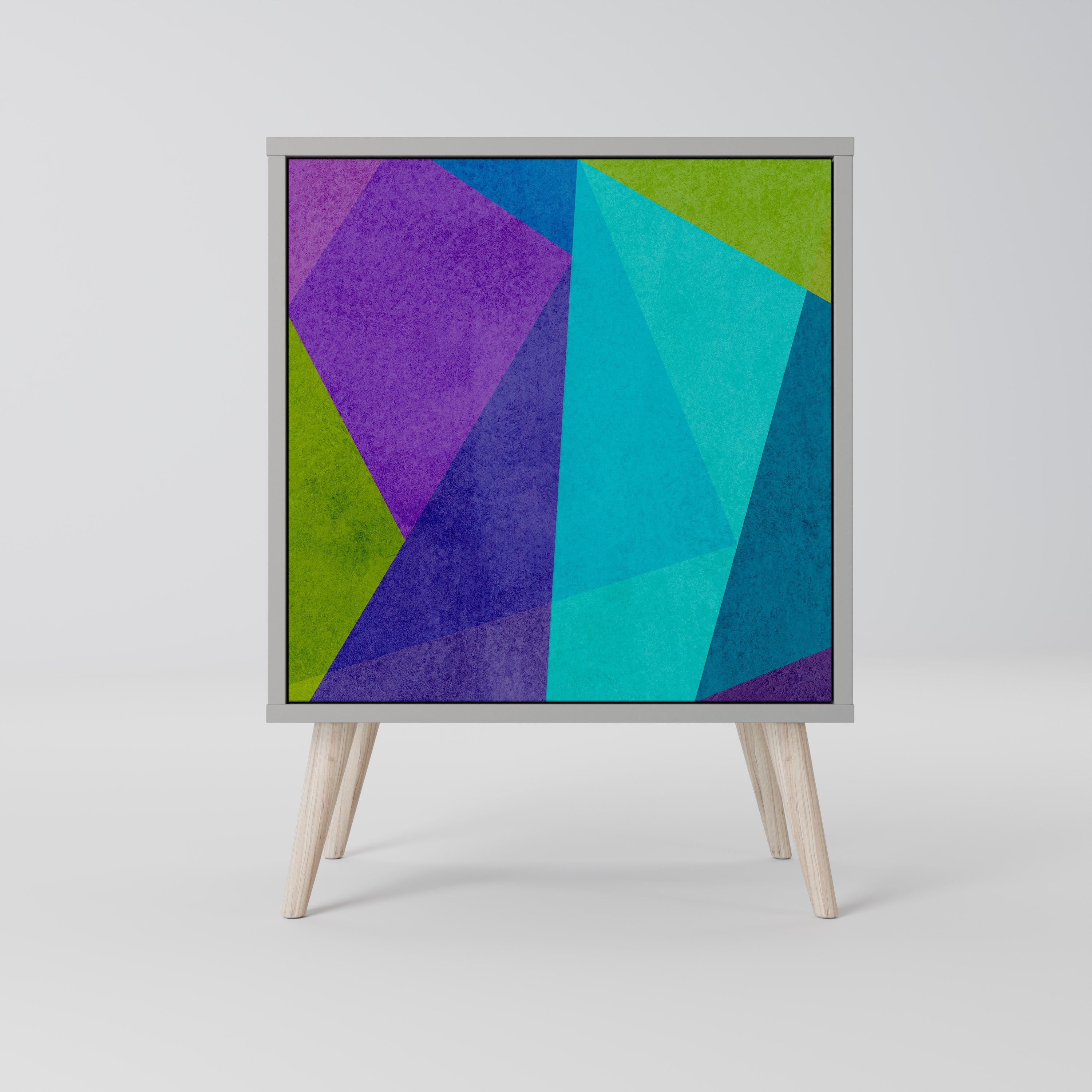 COLD SHOWCASE 1-Door Sideboard in Grey Finish