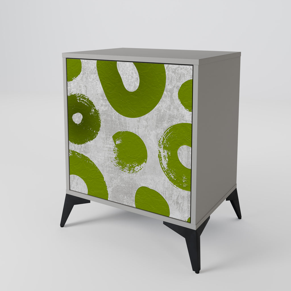 GREEN RHAPSODY 1-Door Sideboard in Grey Finish