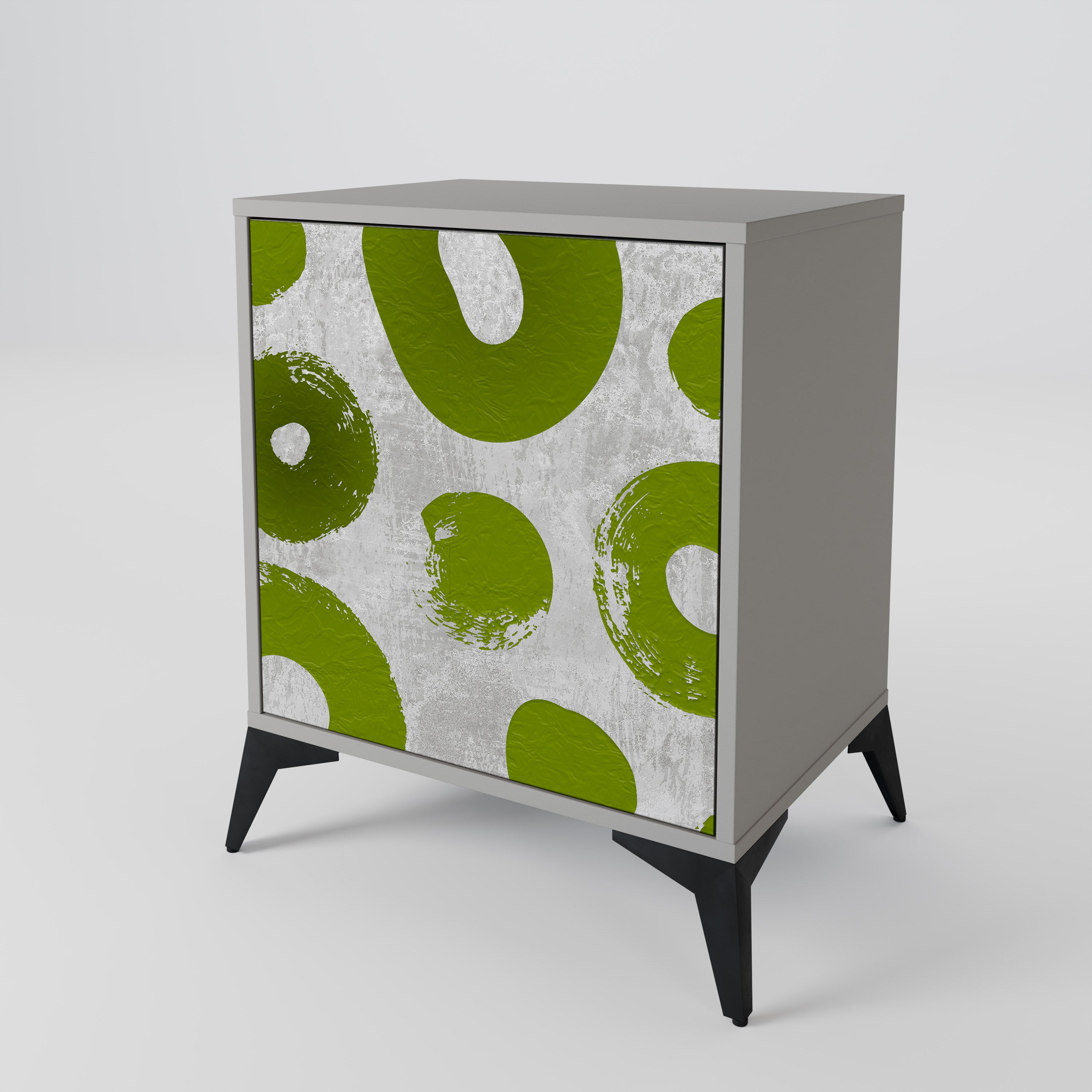 GREEN RHAPSODY 1-Door Sideboard in Grey Finish
