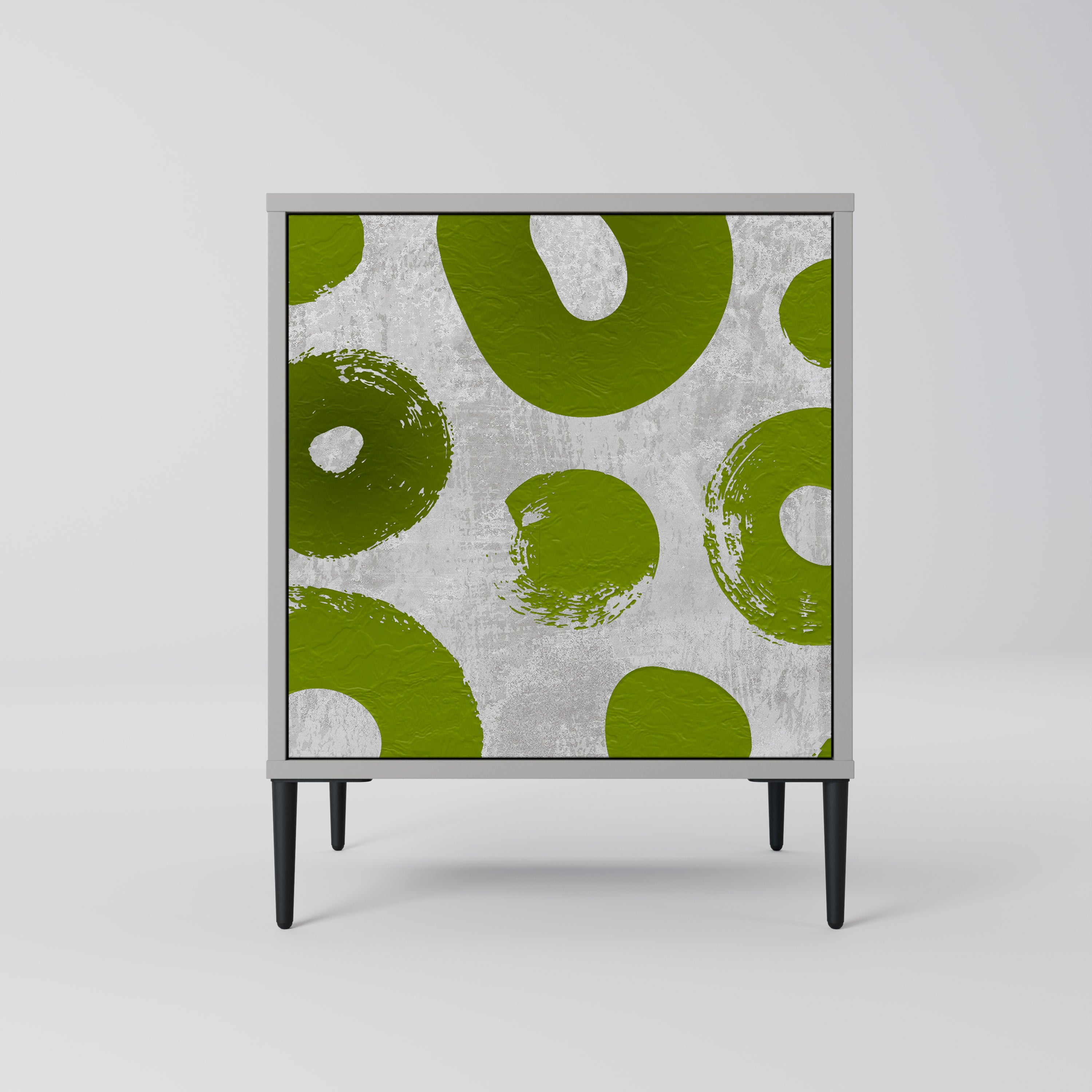 GREEN RHAPSODY 1-Door Sideboard in Grey Finish