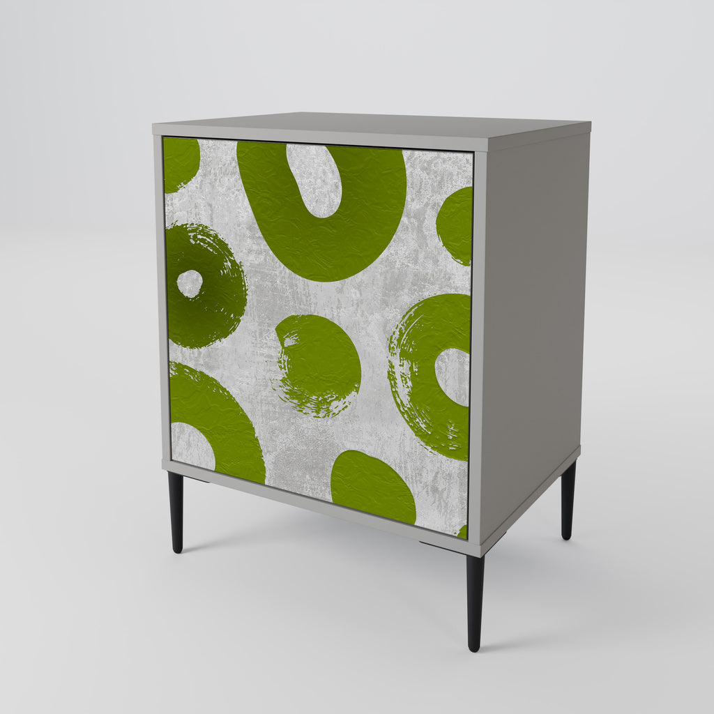 GREEN RHAPSODY 1-Door Sideboard in Grey Finish