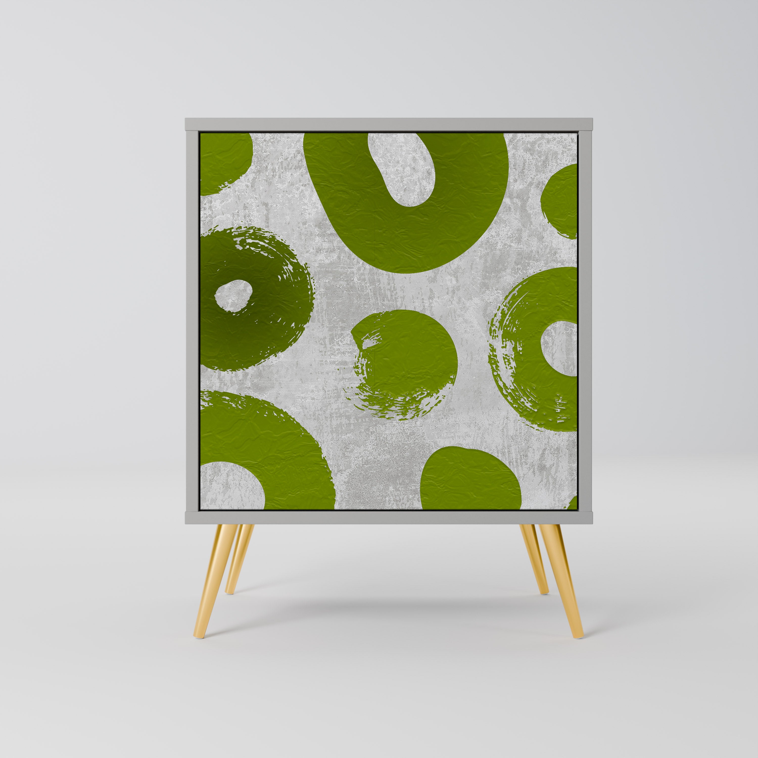 GREEN RHAPSODY 1-Door Sideboard in Grey Finish