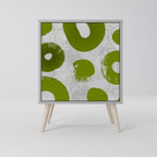 GREEN RHAPSODY 1-Door Sideboard in Grey Finish