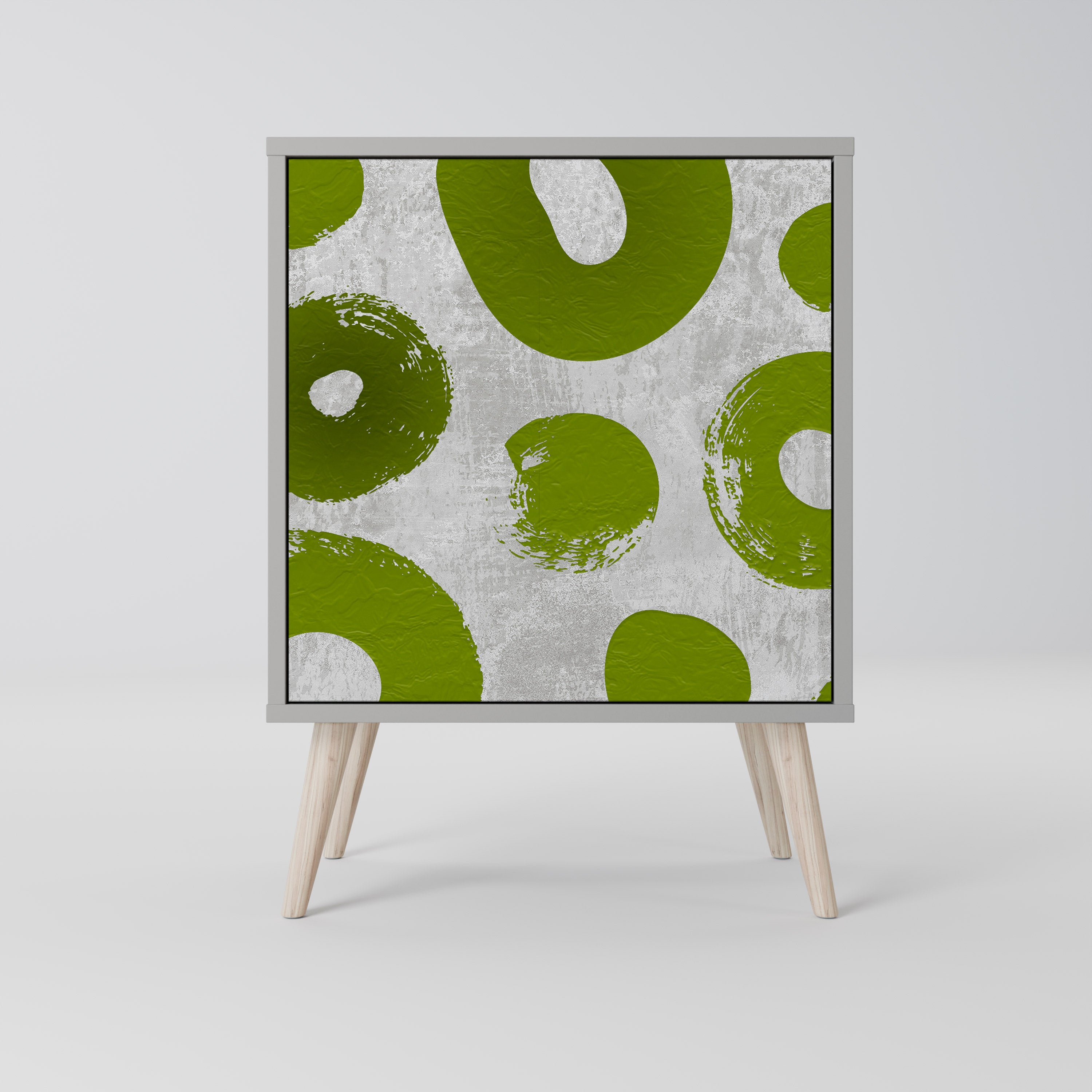 GREEN RHAPSODY 1-Door Sideboard in Grey Finish