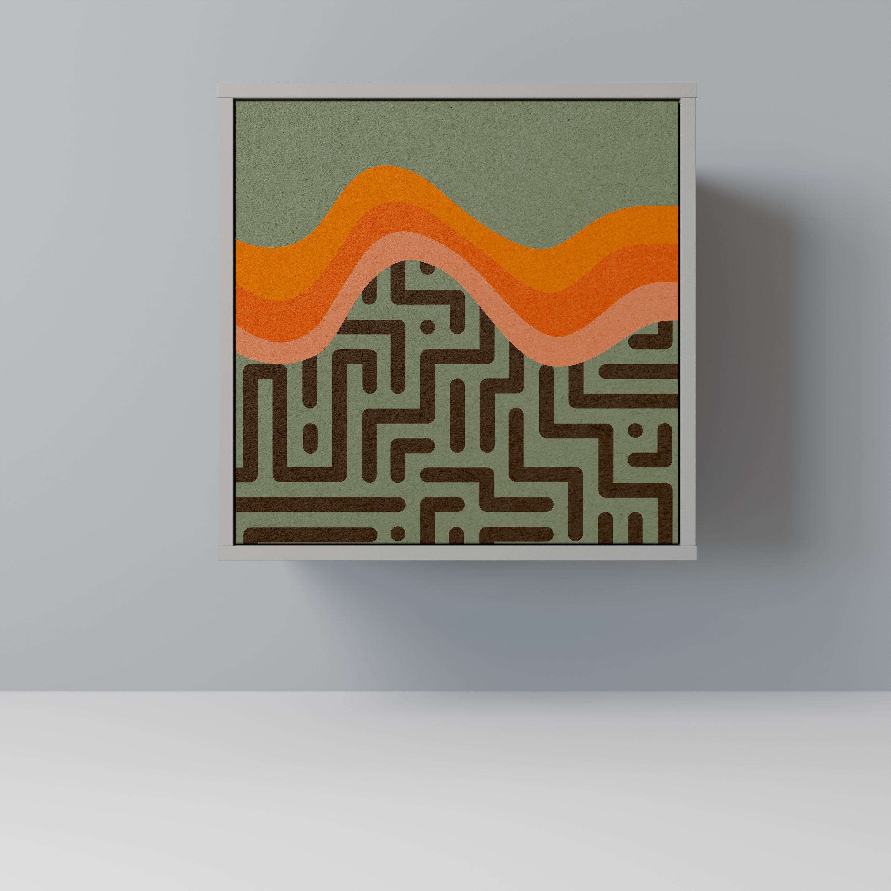 SIMPLE SOLUTIONS 1-Door Sideboard in Grey Finish