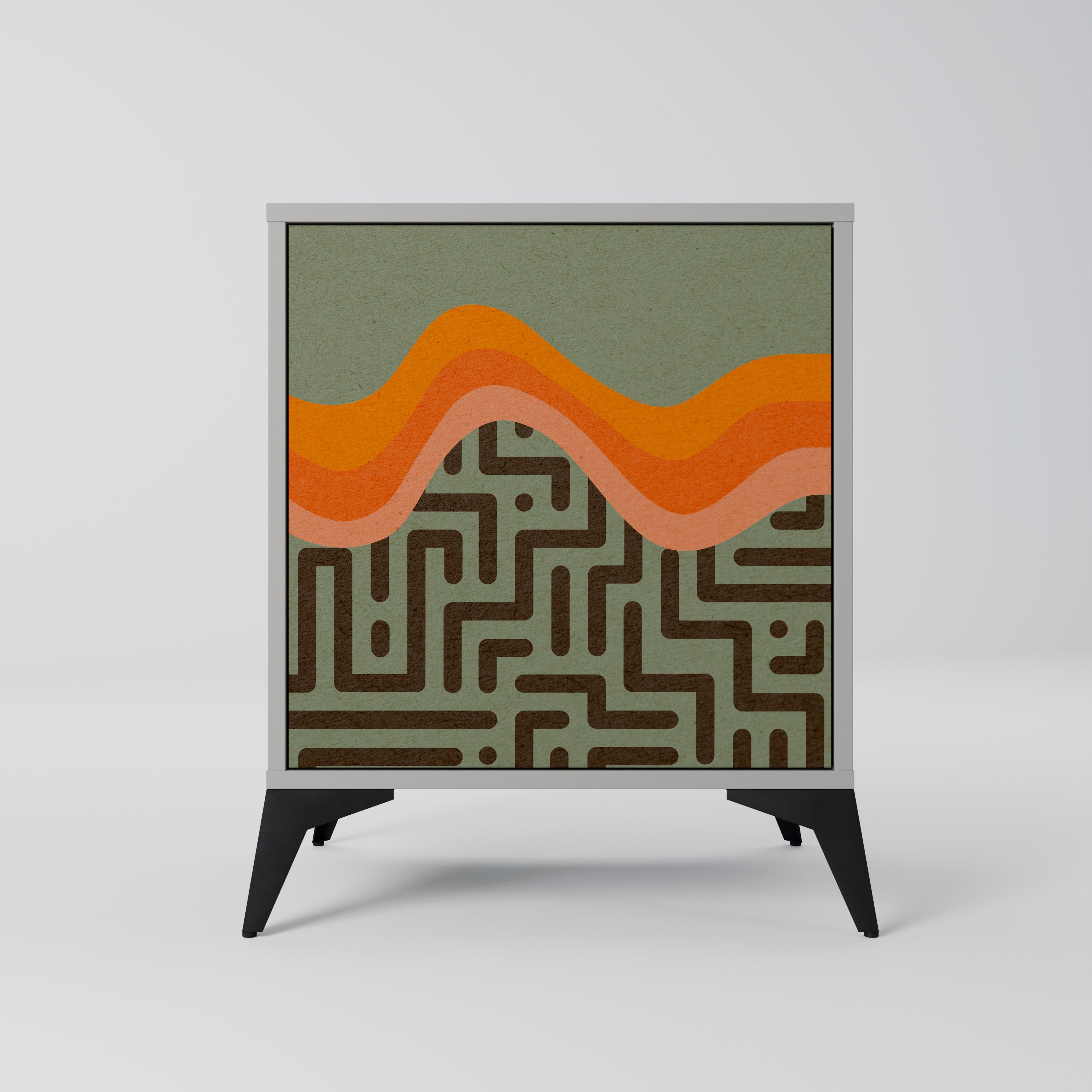 SIMPLE SOLUTIONS 1-Door Sideboard in Grey Finish