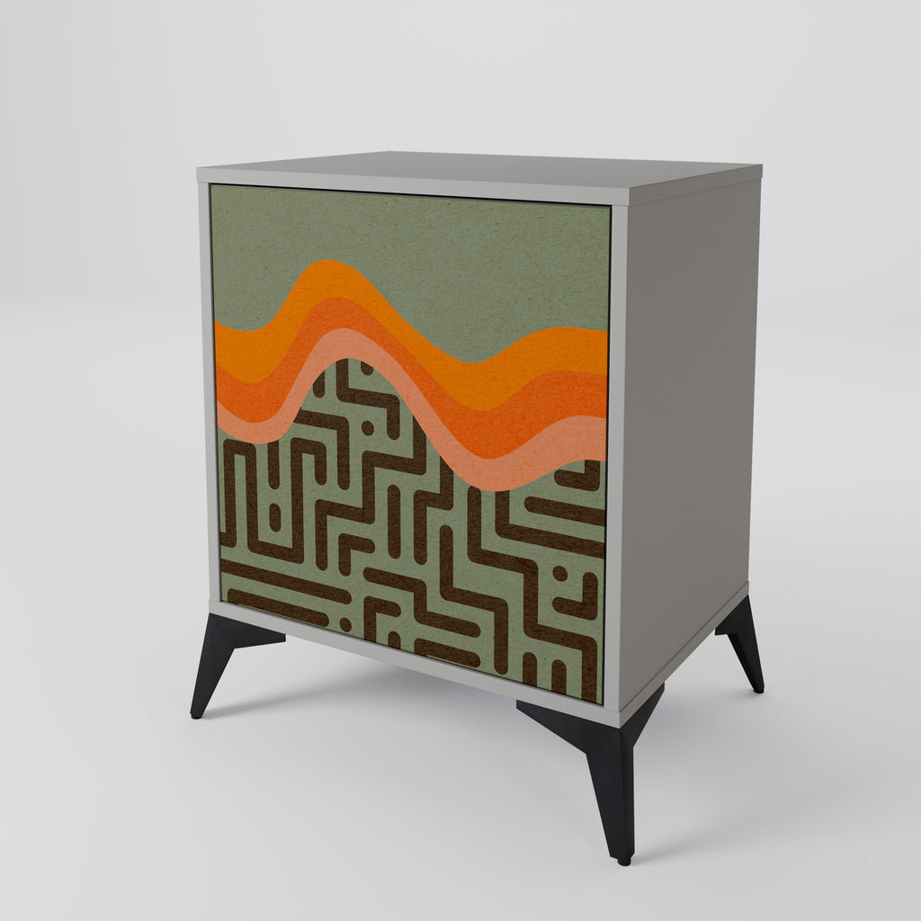 SIMPLE SOLUTIONS 1-Door Sideboard in Grey Finish