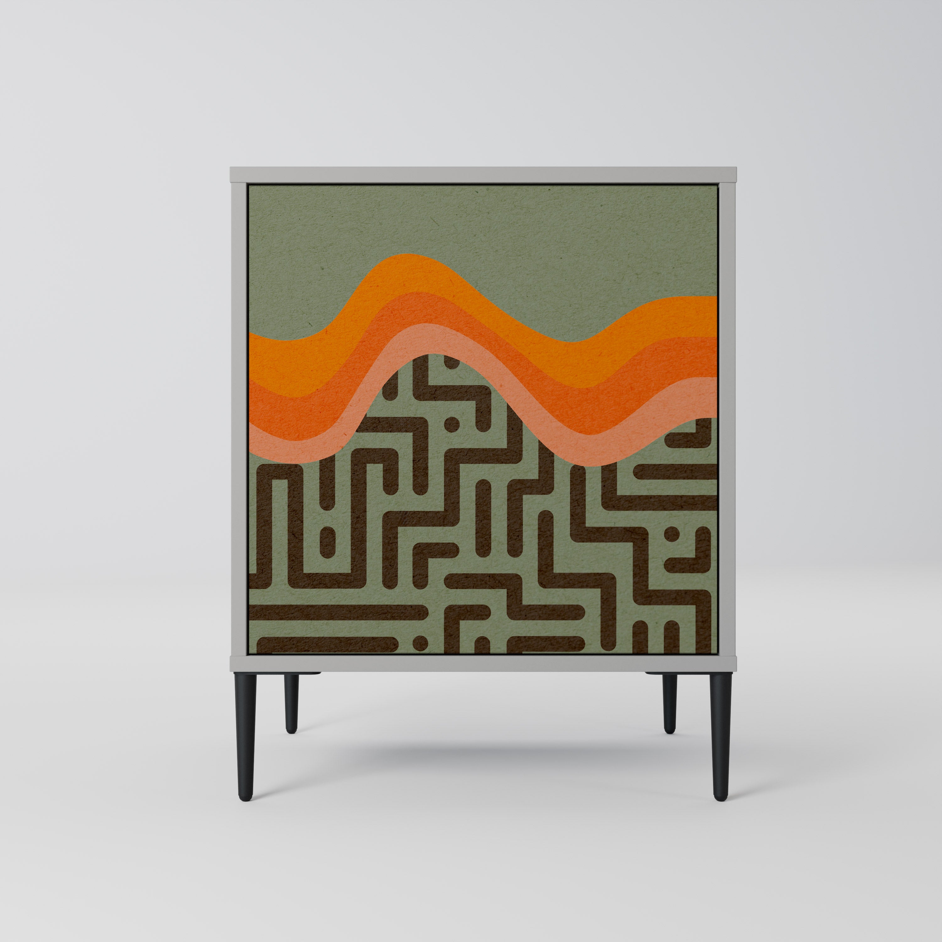 SIMPLE SOLUTIONS 1-Door Sideboard in Grey Finish