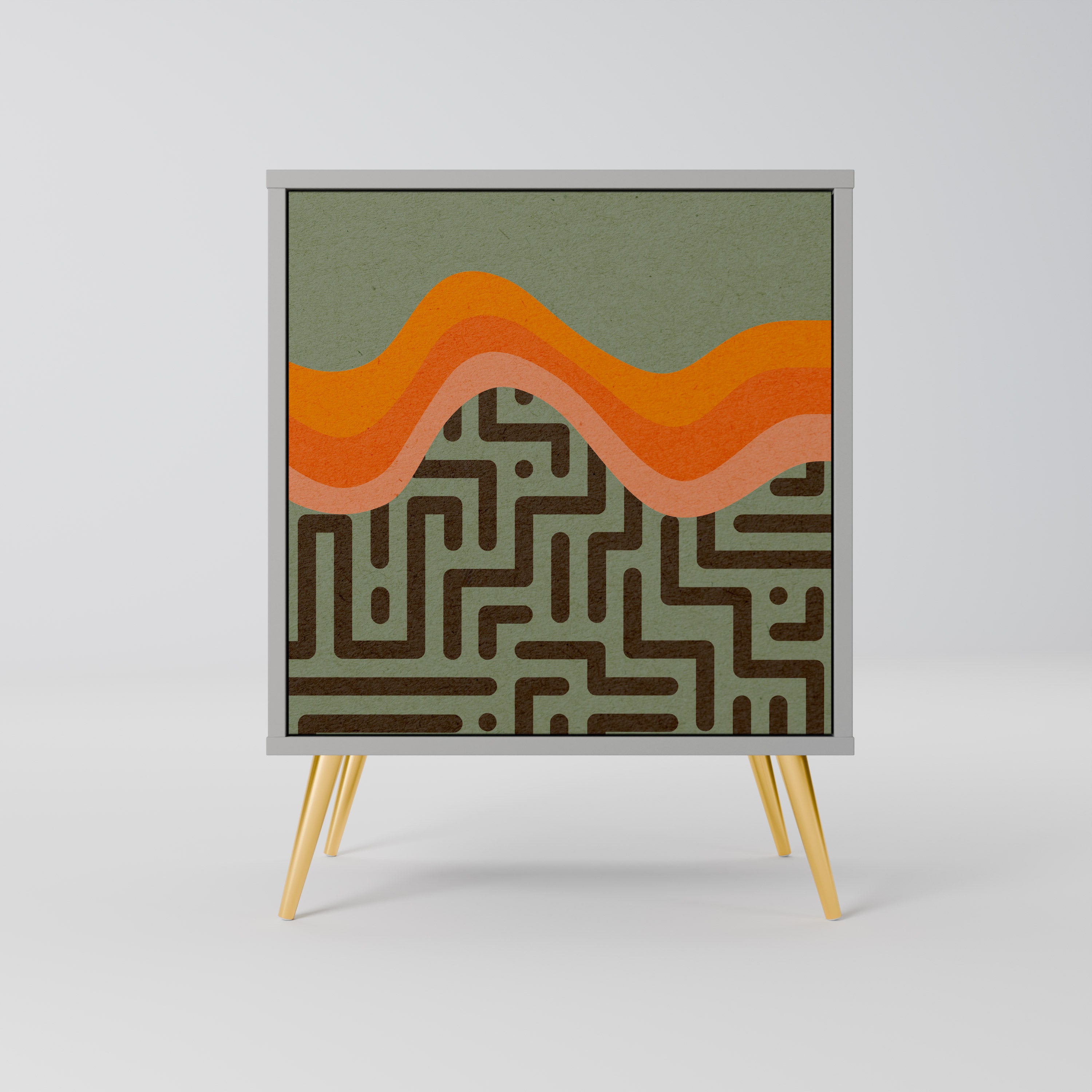 SIMPLE SOLUTIONS 1-Door Sideboard in Grey Finish