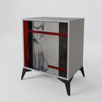 GRAY FIGURES 1-Door Sideboard in Grey Finish