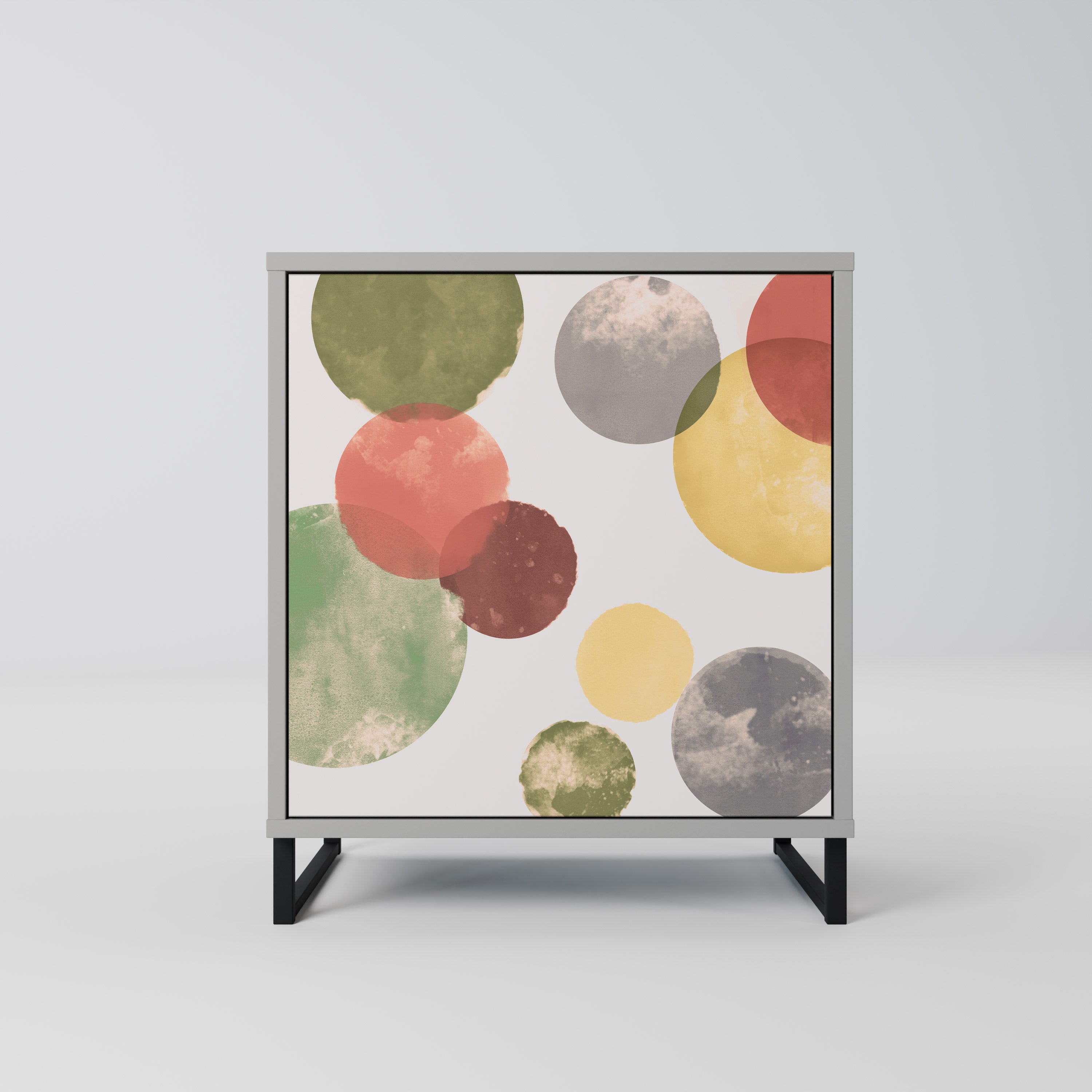 FLEETING HAPPINESS 1-Door Sideboard in Grey Finish