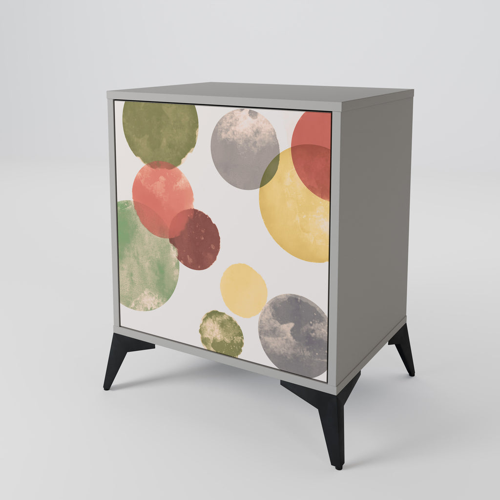 FLEETING HAPPINESS 1-Door Sideboard in Grey Finish