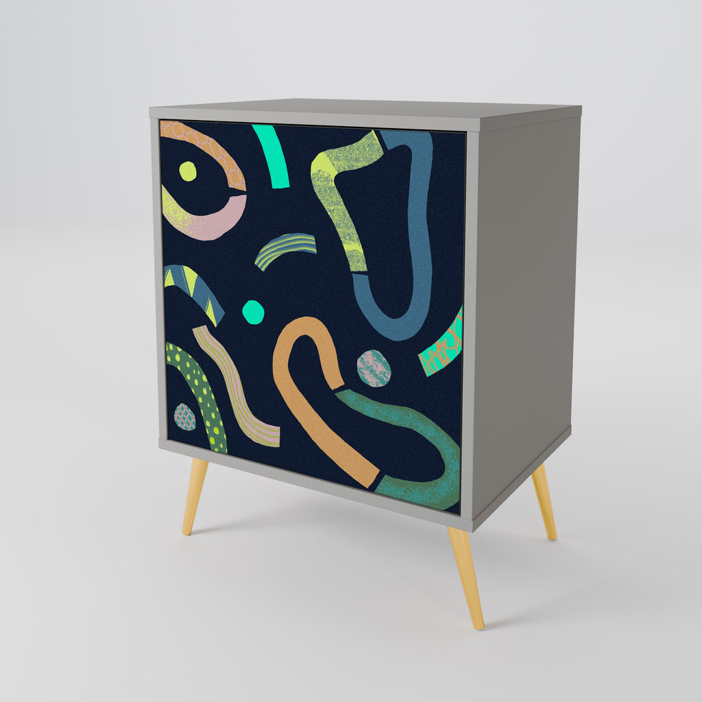 CONTRAST DANCE Sideboard mit 1 Tür in Grau