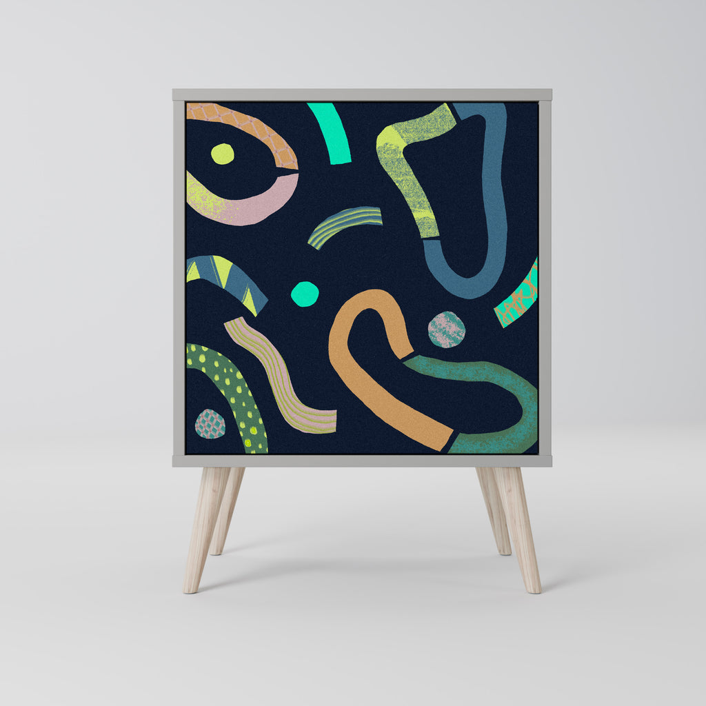 CONTRAST DANCE Sideboard mit 1 Tür in Grau