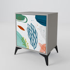 BOTANICAL HURRICANE 1-Door Sideboard in Grey Finish