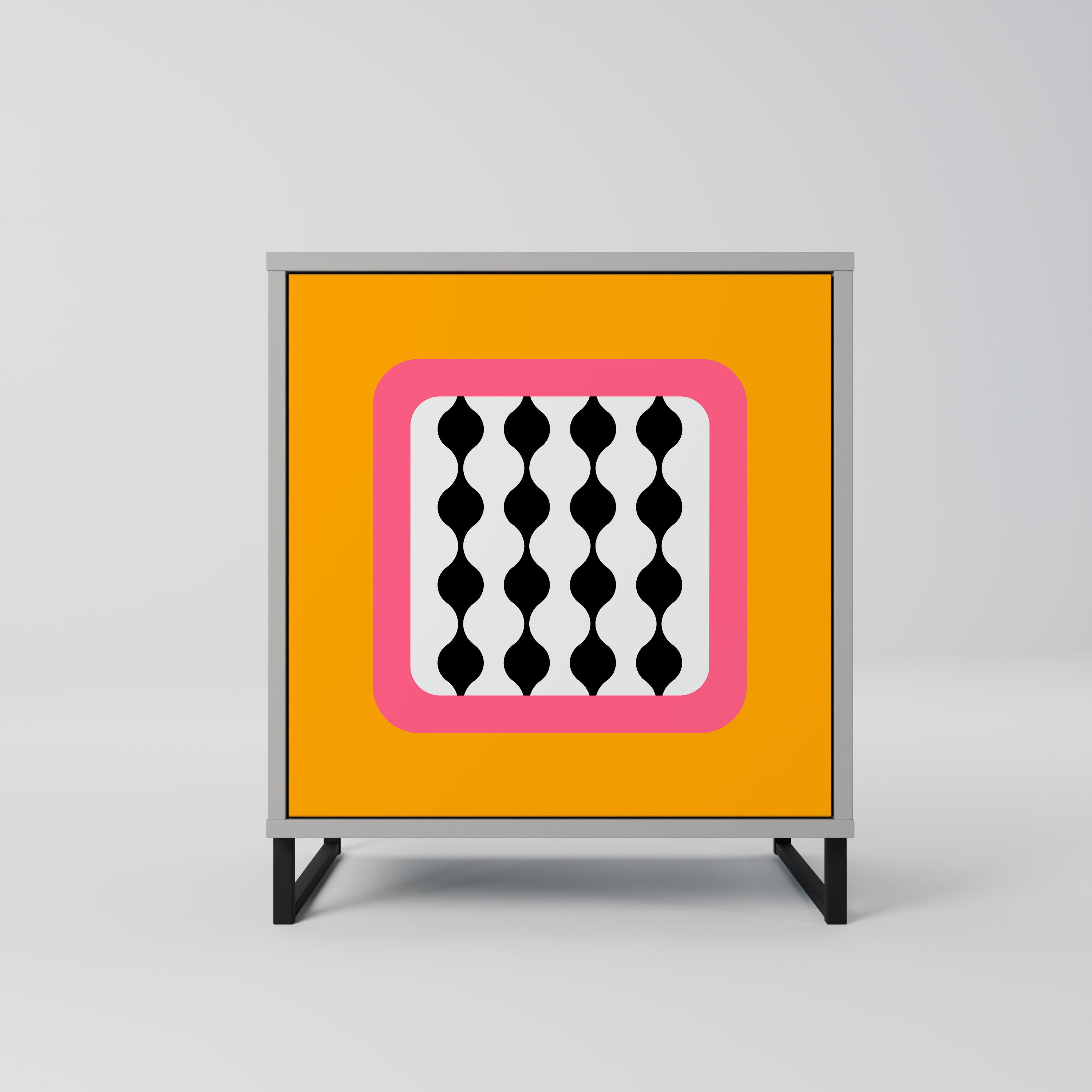 TEARS IN HEAVEN 1-Door Sideboard in Grey Finish