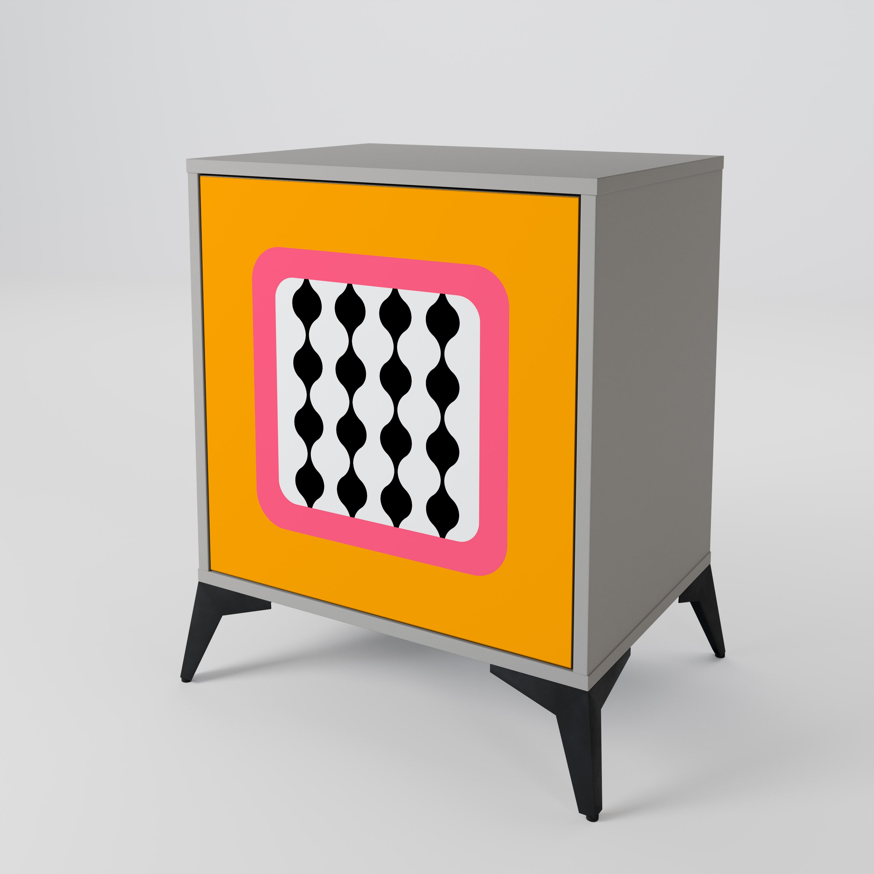 TEARS IN HEAVEN 1-Door Sideboard in Grey Finish