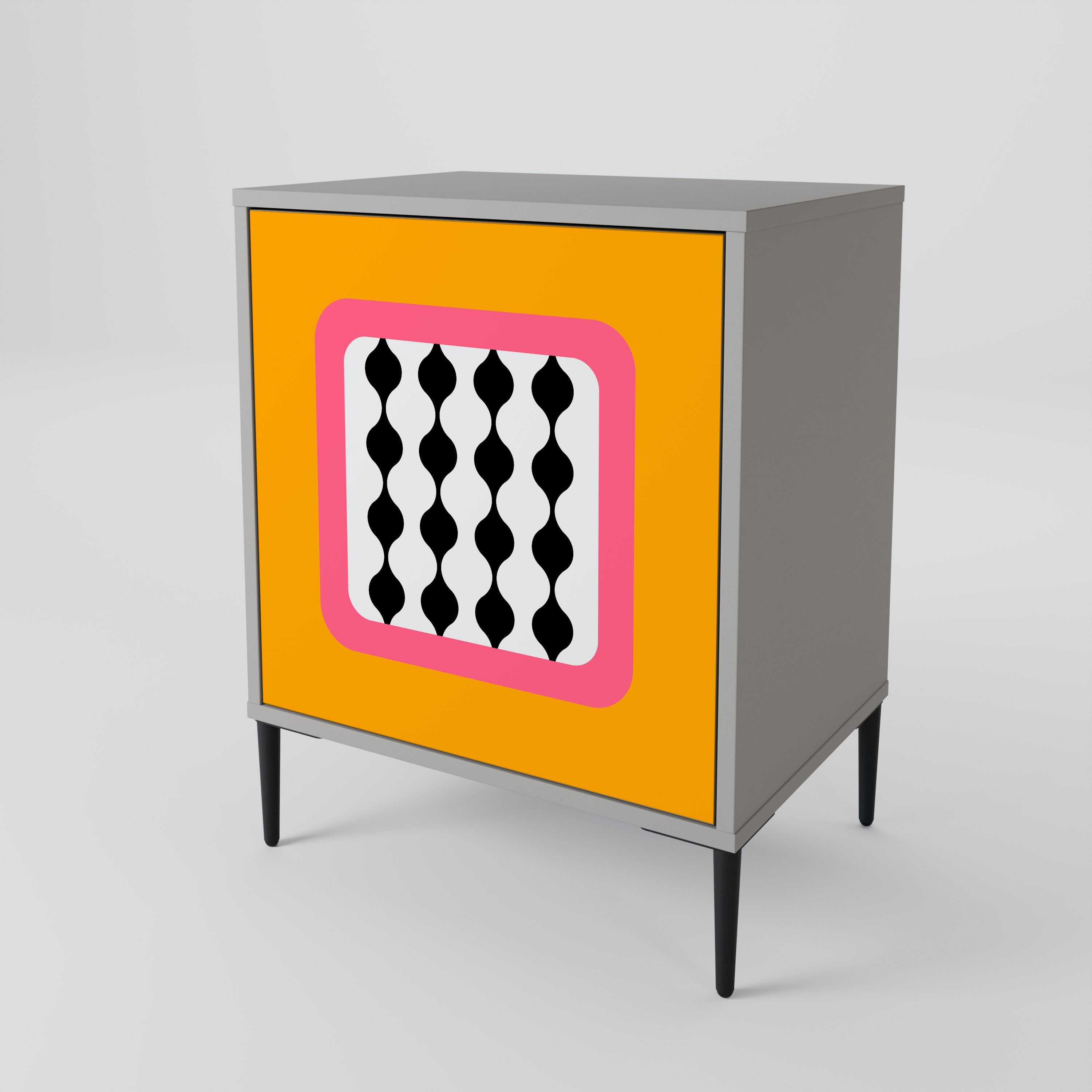 TEARS IN HEAVEN 1-Door Sideboard in Grey Finish