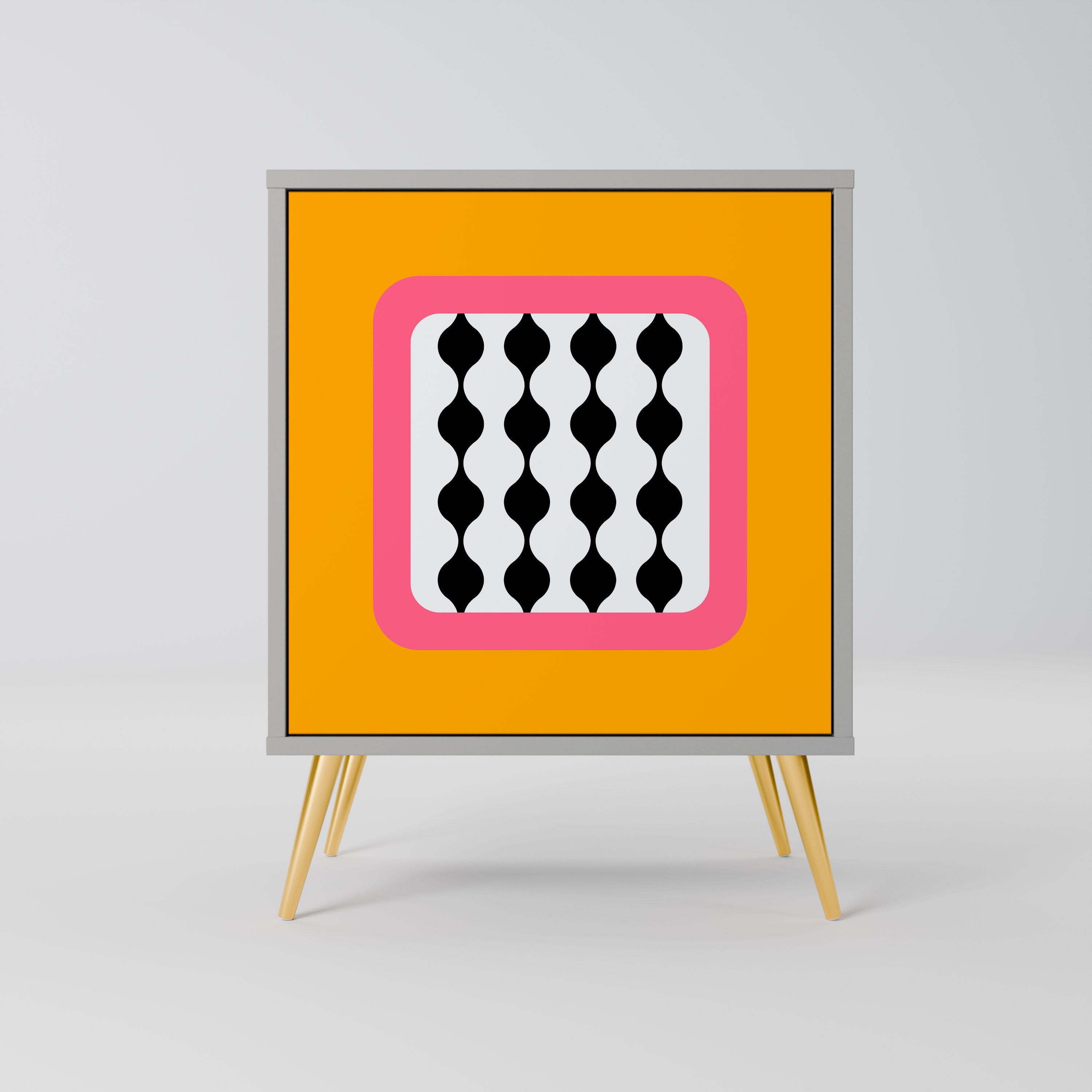 TEARS IN HEAVEN 1-Door Sideboard in Grey Finish