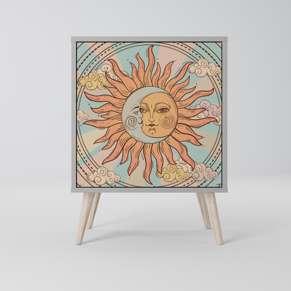 MYSTICAL STRUCTURE Sideboard mit 1 Tür in Grau