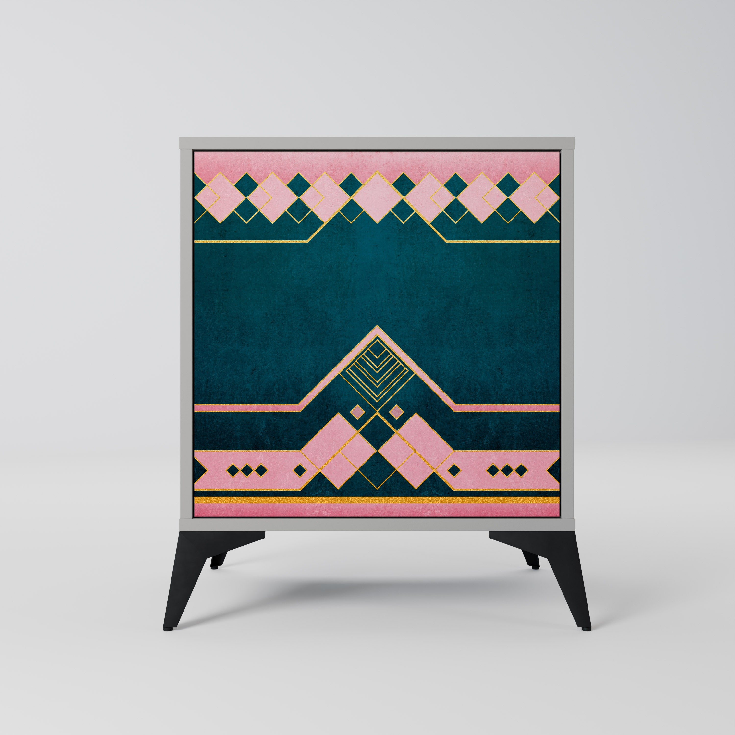 ROYAL COMPOSITION 1-Door Sideboard in Grey Finish