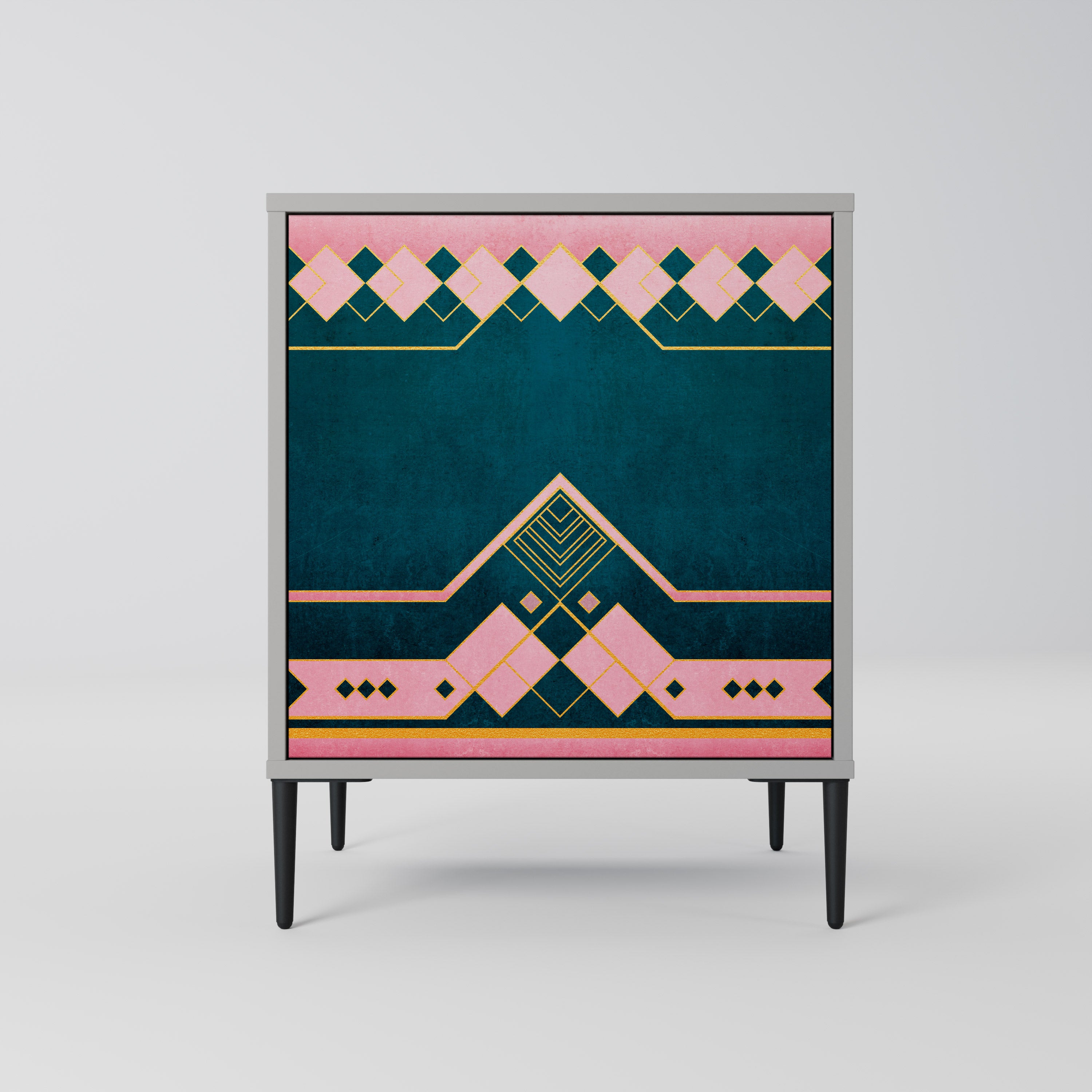 ROYAL COMPOSITION 1-Door Sideboard in Grey Finish