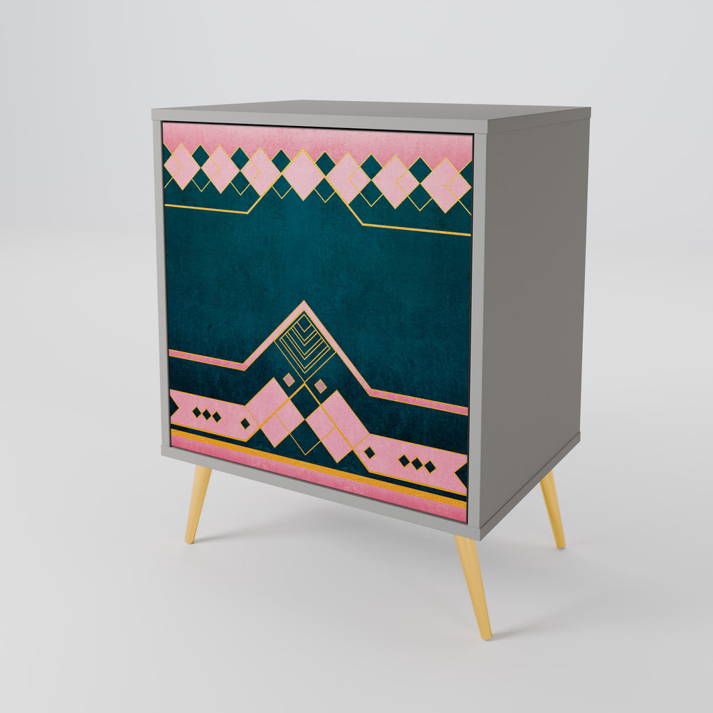 ROYAL COMPOSITION 1-Door Sideboard in Grey Finish