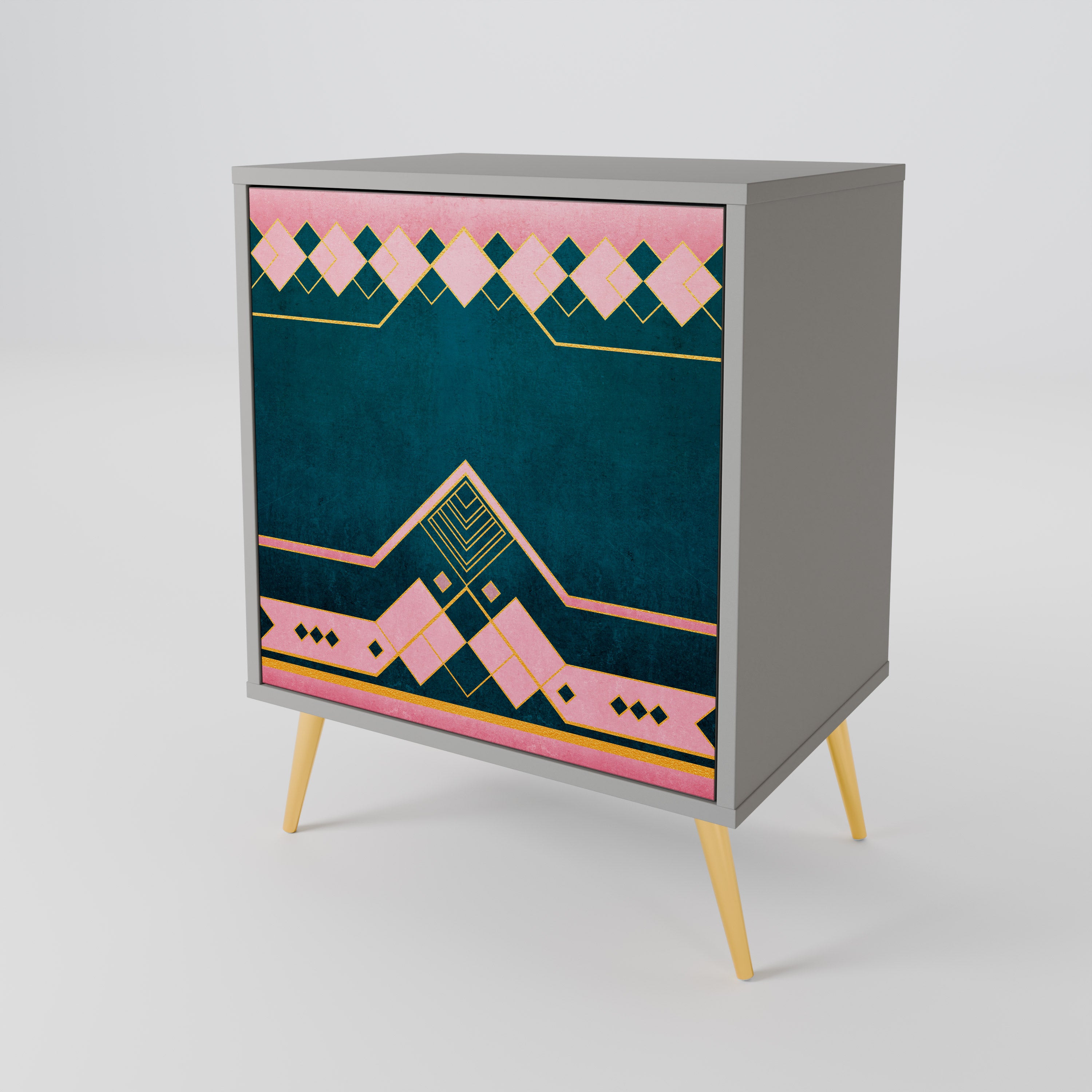 ROYAL COMPOSITION 1-Door Sideboard in Grey Finish