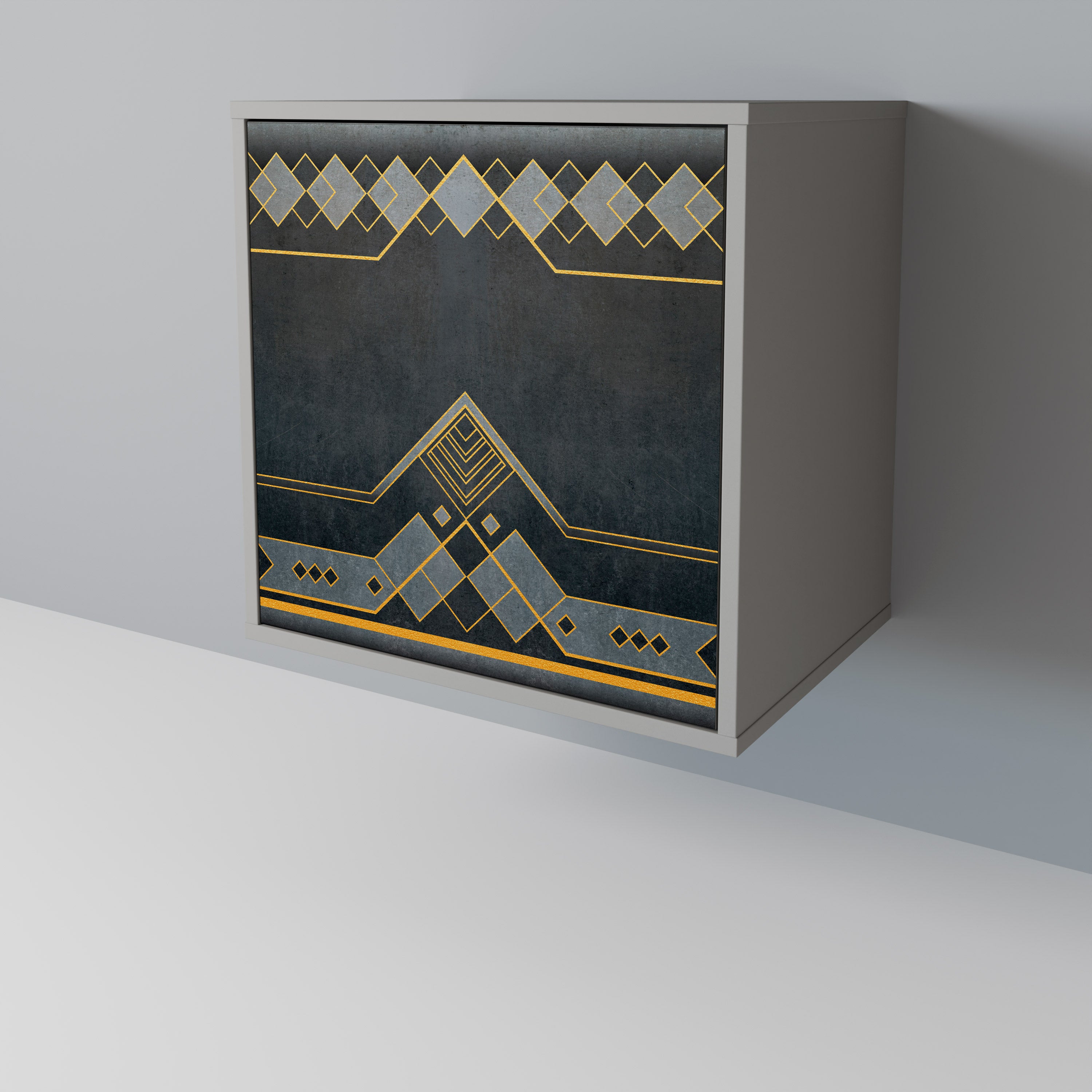 ROYAL ORDINARINESS 1-Door Sideboard in Grey Finish