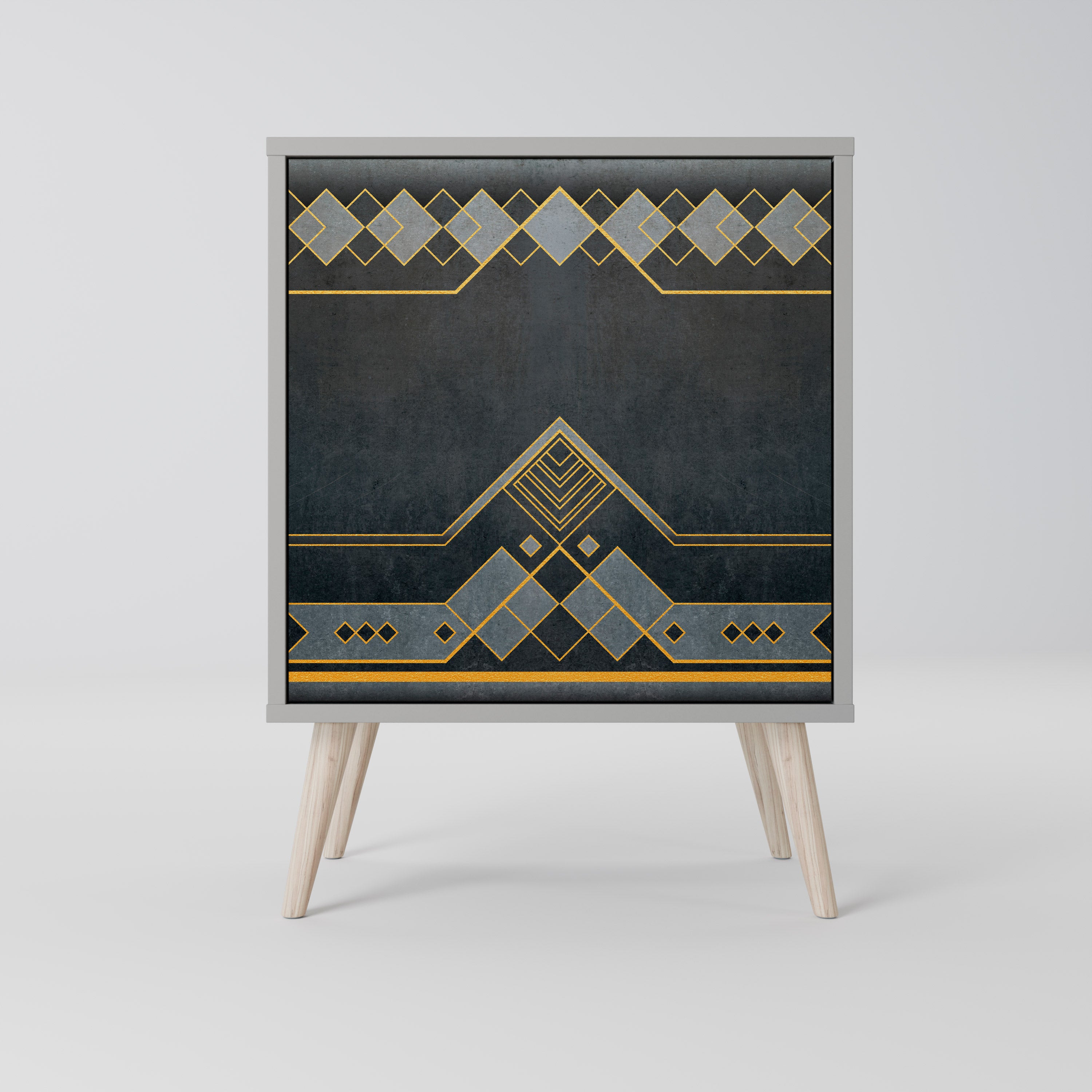 ROYAL ORDINARINESS 1-Door Sideboard in Grey Finish