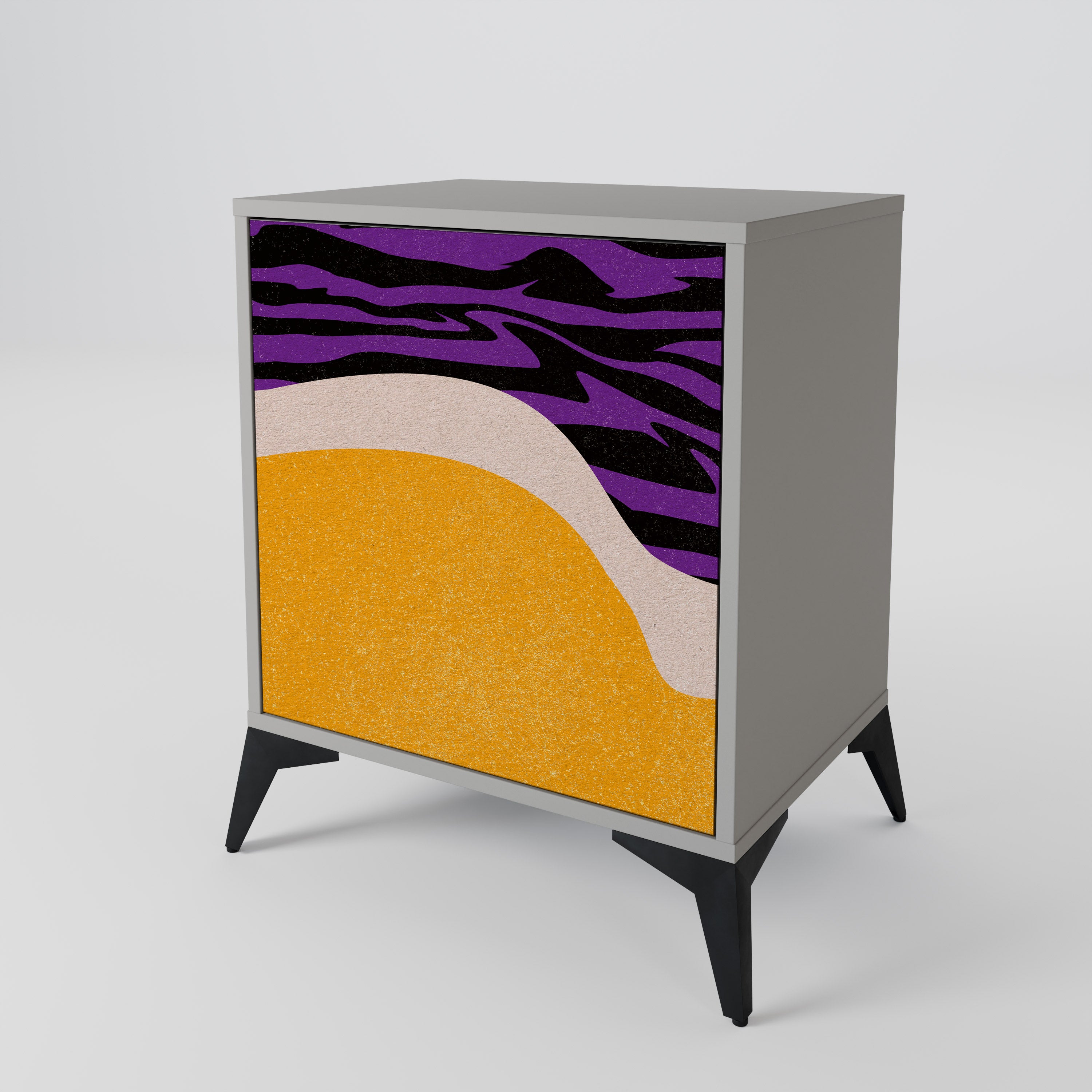 INDEPENDENT BORDER 1-Door Sideboard in Grey Finish