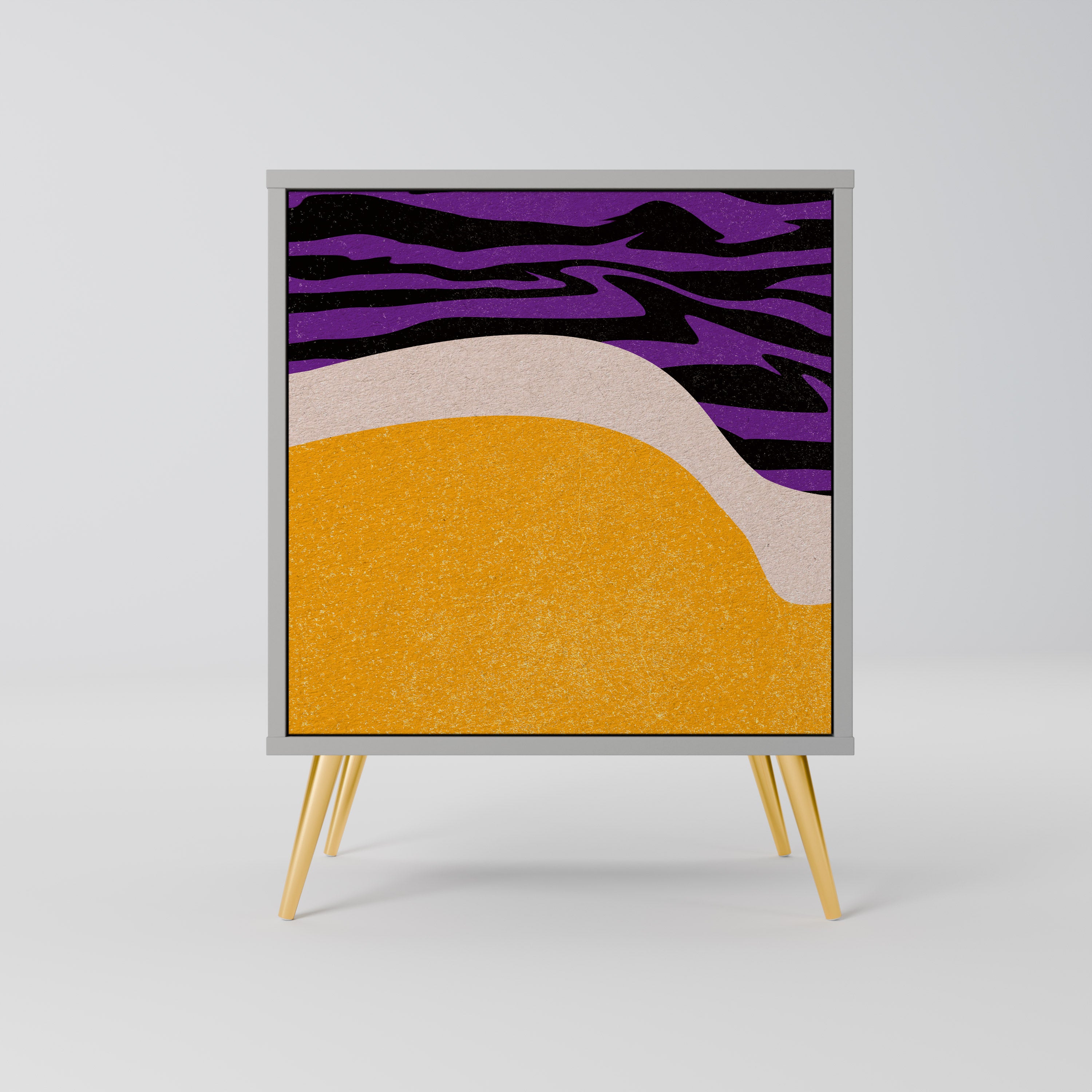 INDEPENDENT BORDER 1-Door Sideboard in Grey Finish