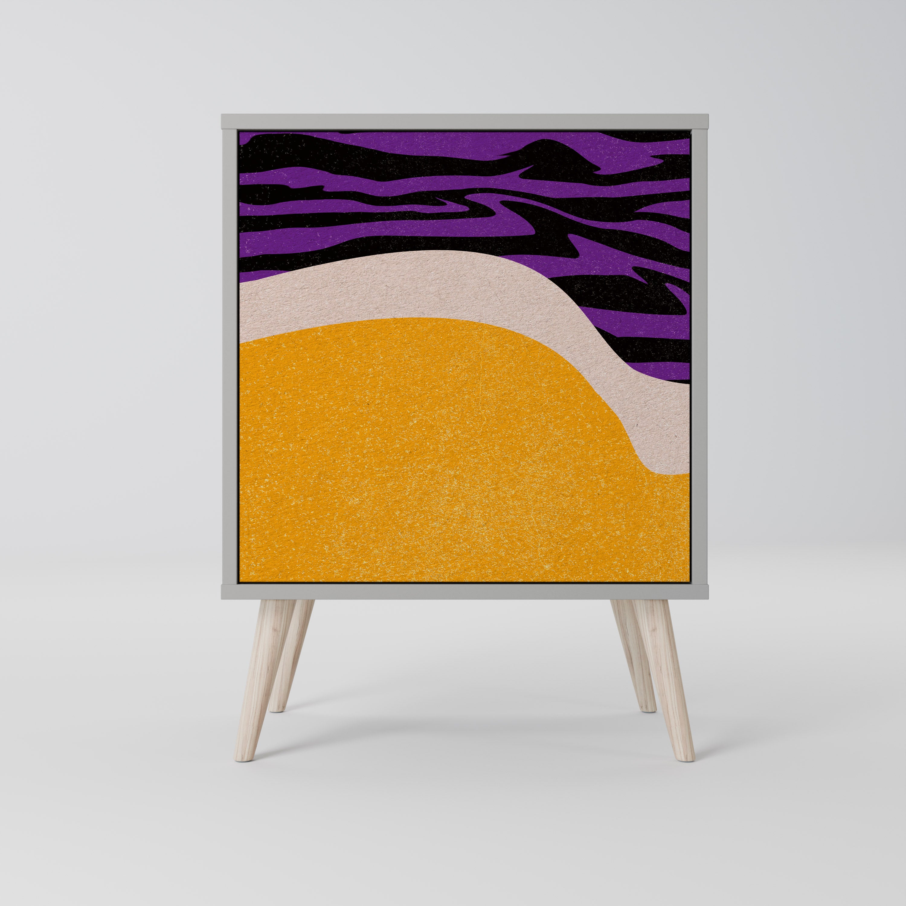 INDEPENDENT BORDER 1-Door Sideboard in Grey Finish