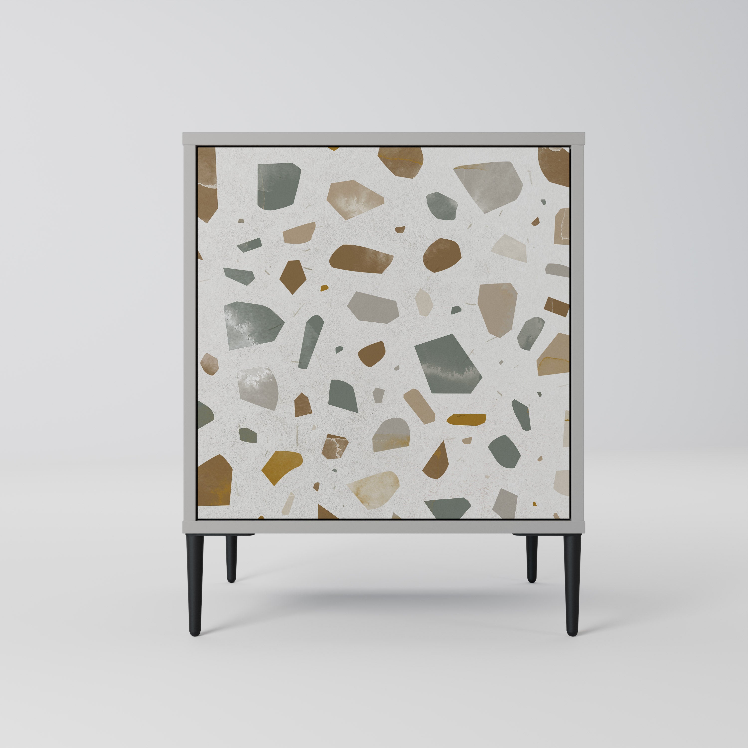 PIECES OF TOMORROW 1-Door Sideboard in Grey Finish